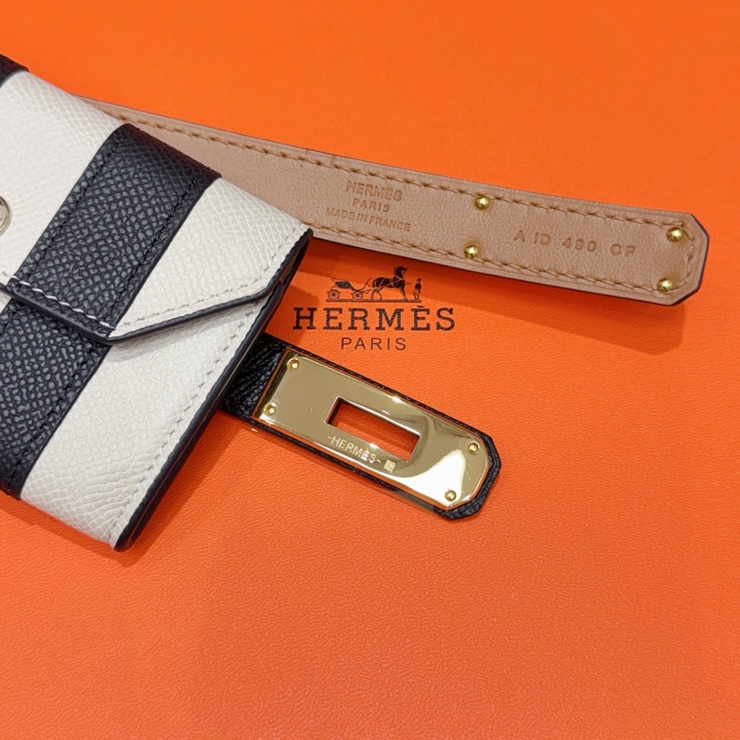 Hermes 2026 Kelly Pocket Bayadere Belt 18mm Leather 216166