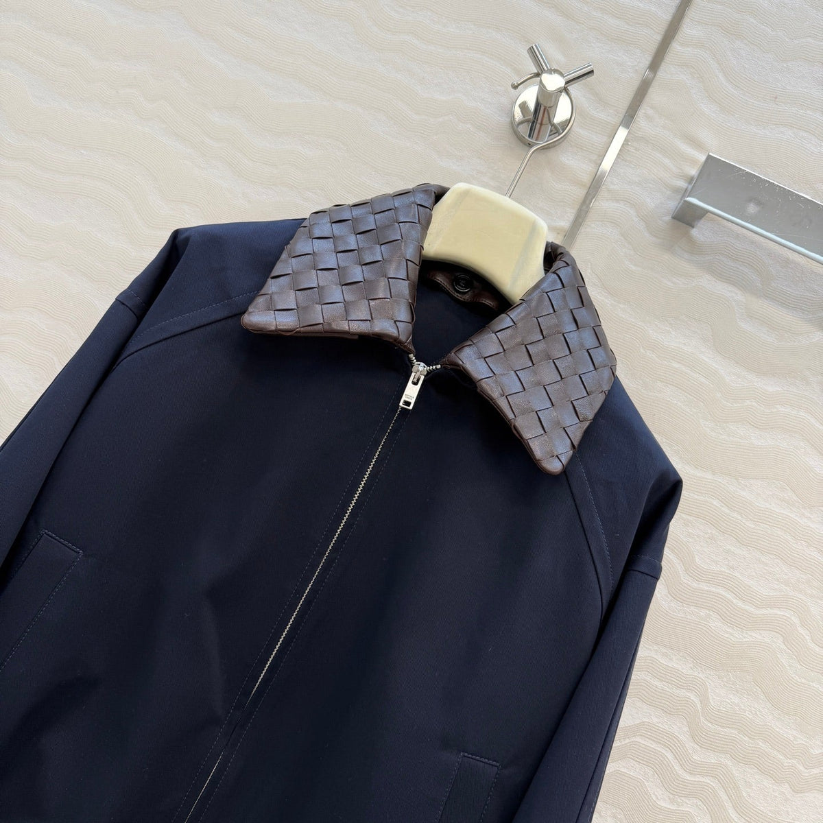 Bottega Veneta 2026 Bomber Jacket Cotton Leather 380138
