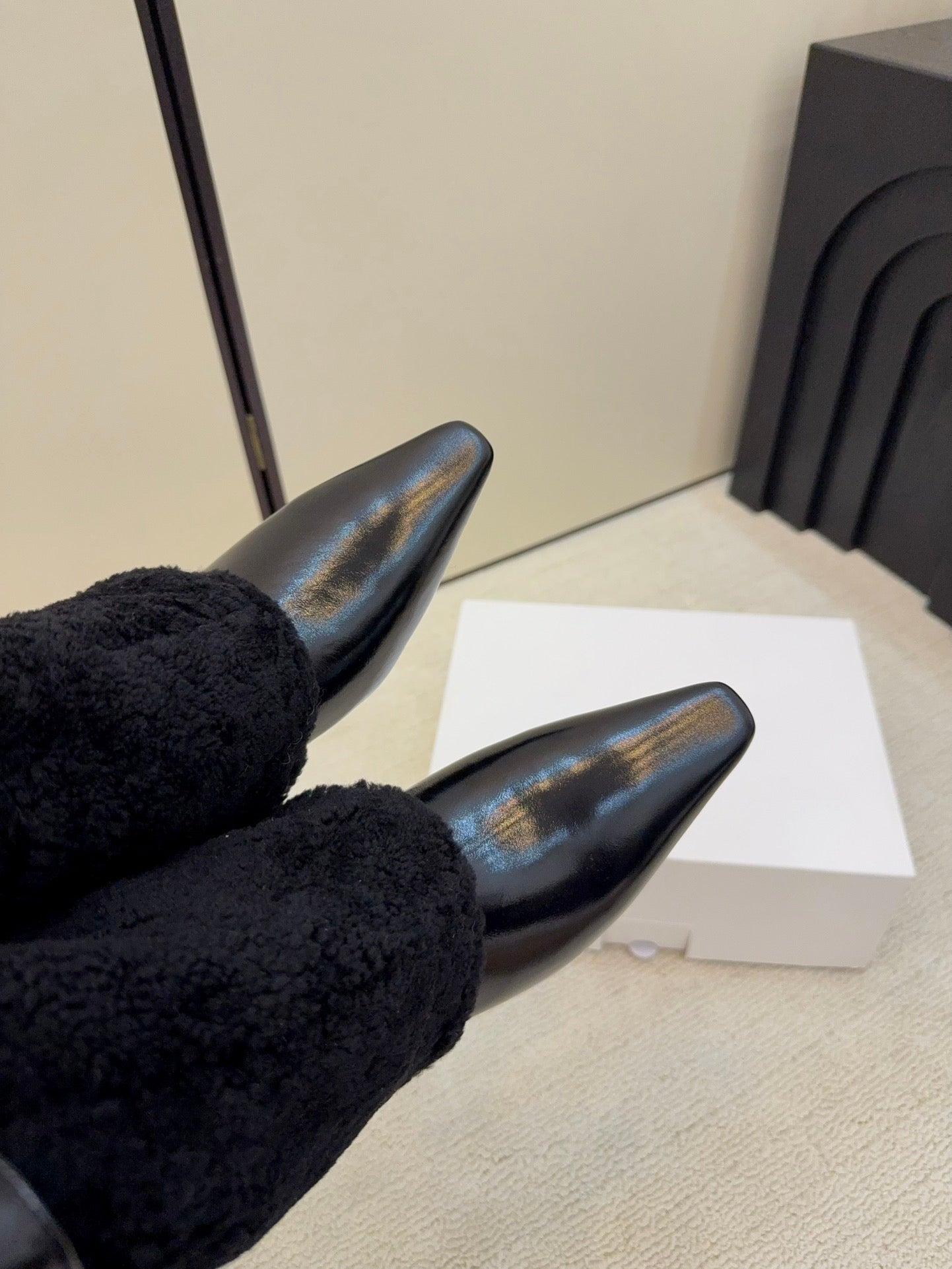 CC 26 Ankle Boot With Buckle Black Cowhide Wool 589111