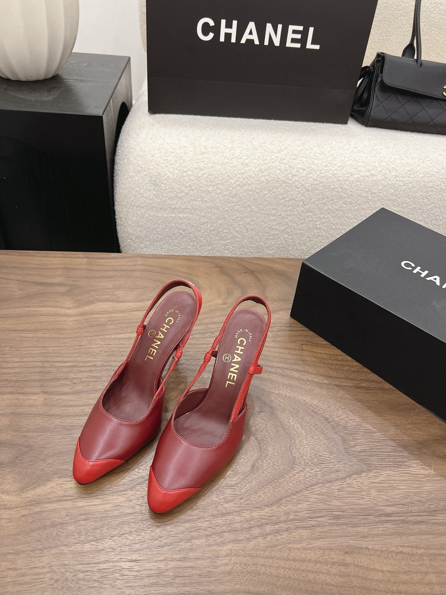 Chanel 2026 Slingback 90mm Suede Sheepskin 191448