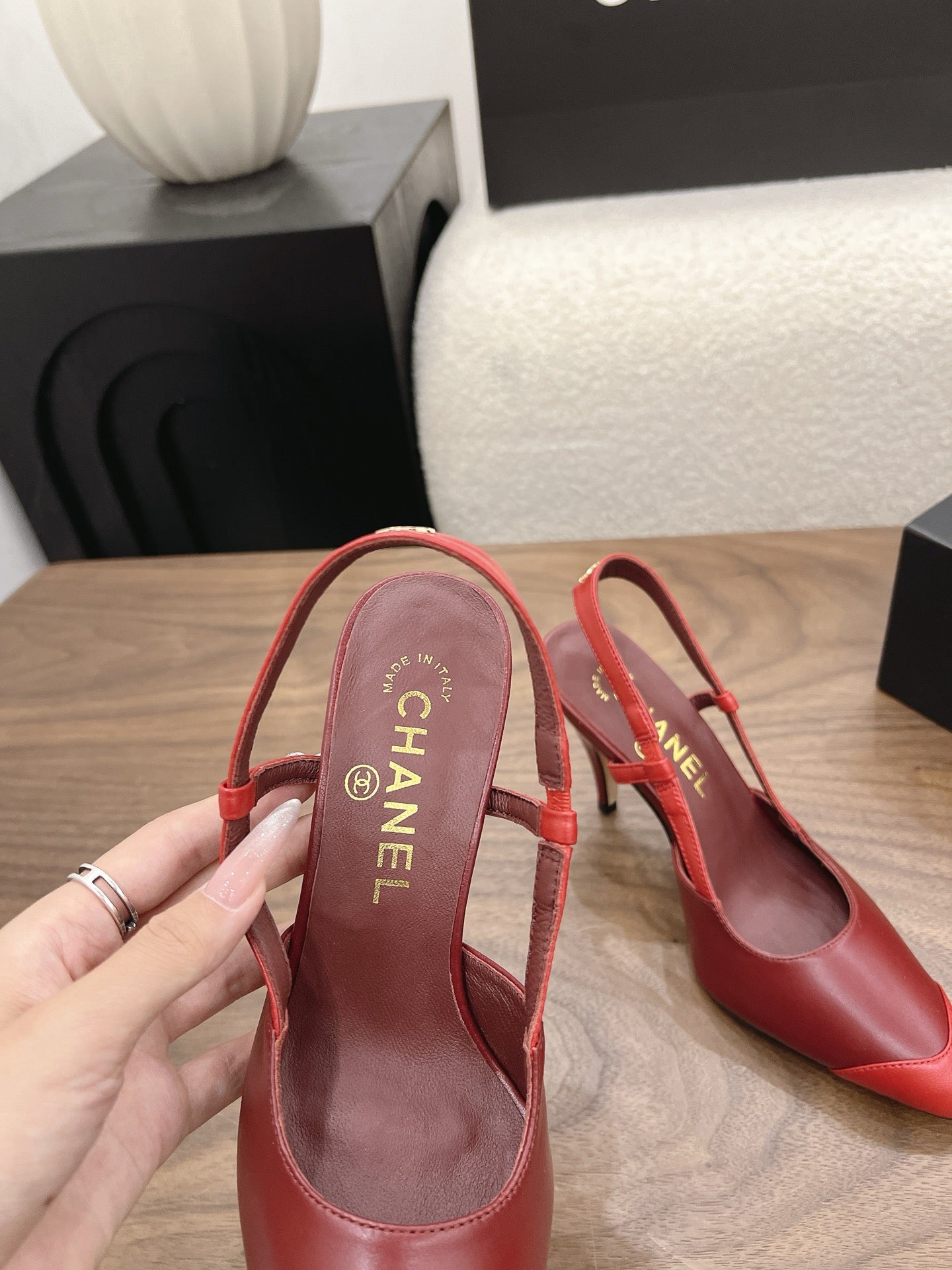 Chanel 2026 Slingback 90mm Suede Sheepskin 191448
