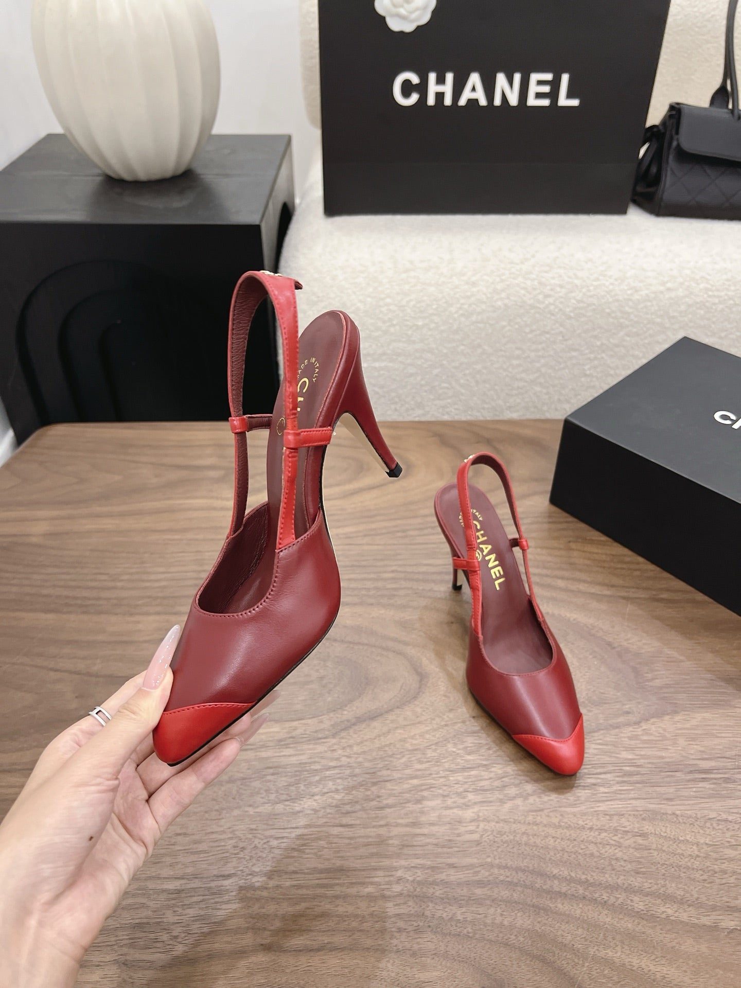 Chanel 2026 Slingback 90mm Suede Sheepskin 191448