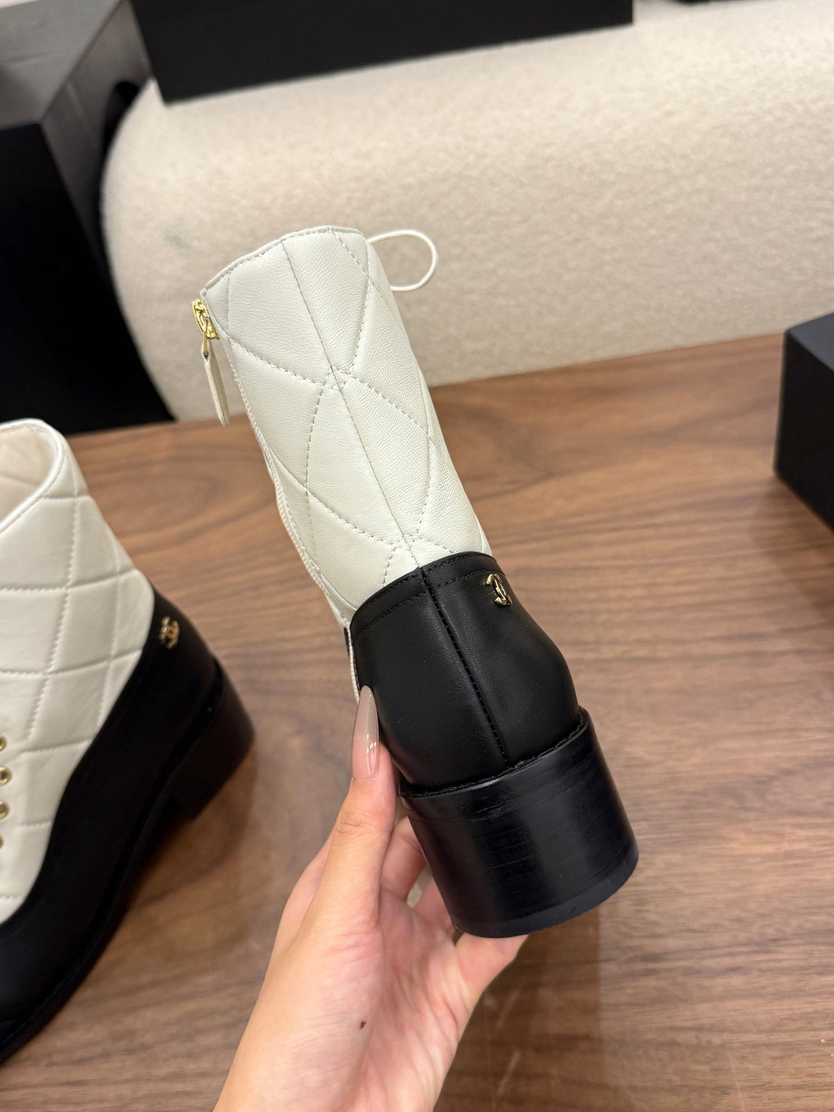 Chanel 2026 Square Toe Ankle Boots Leather 122444
