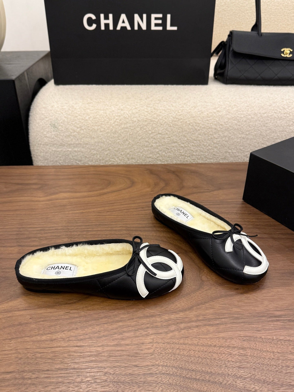 Chanel 2026 Cambon Mule Leather Wool 173187