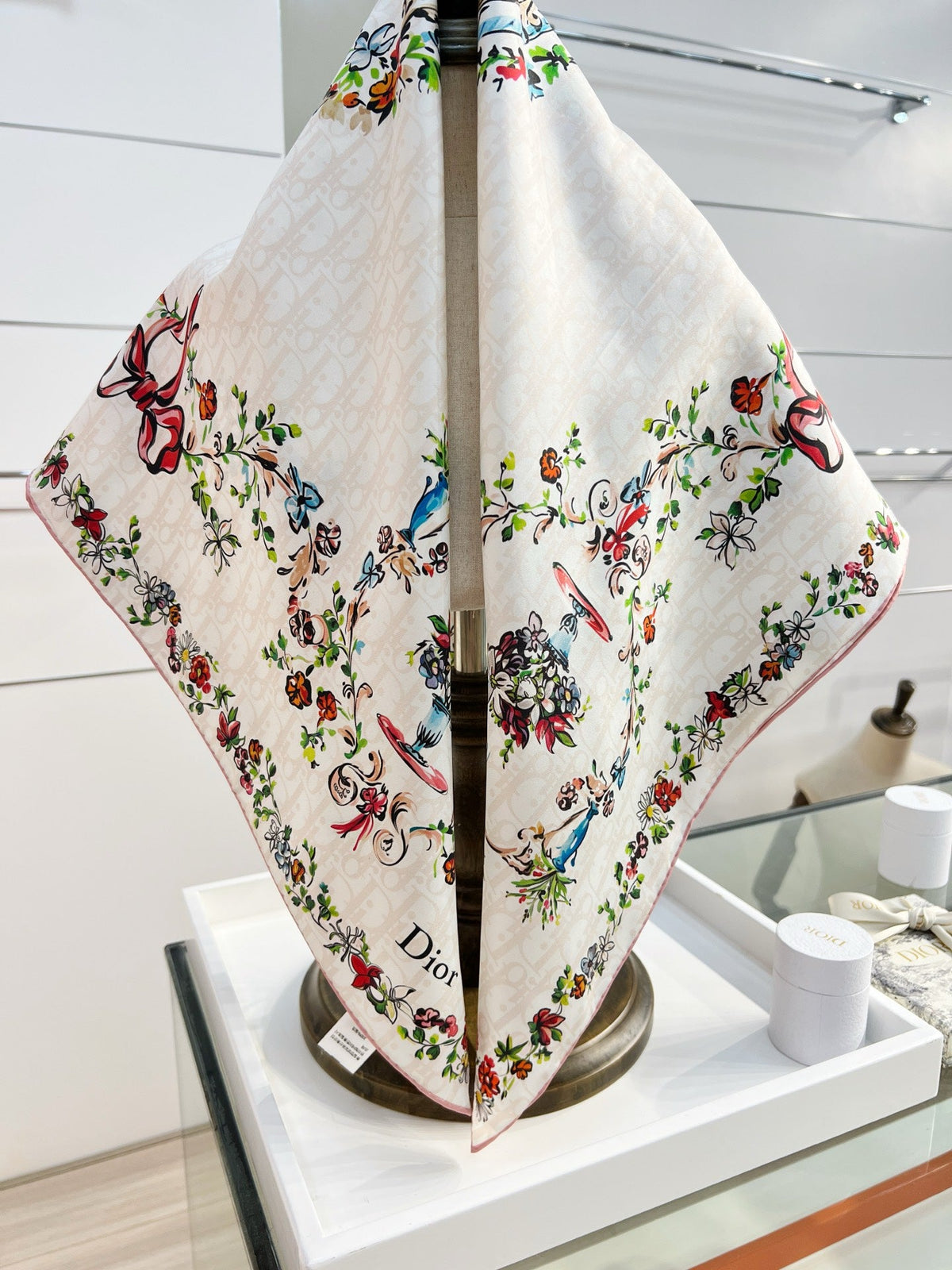 Dior 2026 Arabesque Scarf 90cm Colorful Silk 211790