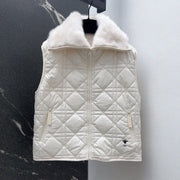 CD 25 Plaid Quilted Clothing Set White Polyester