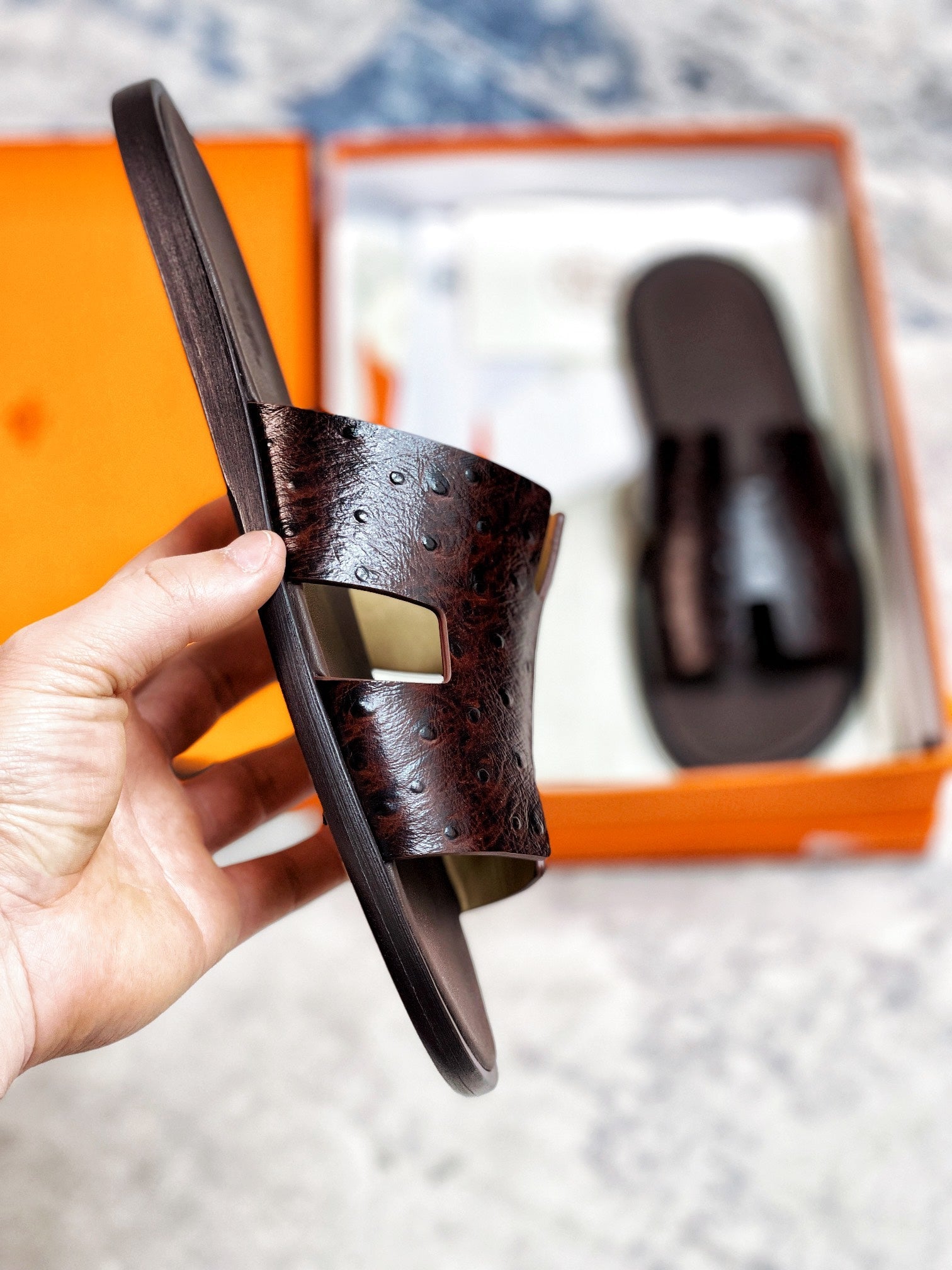 HM Men's Izmir Slide Brown Cowhide 231085