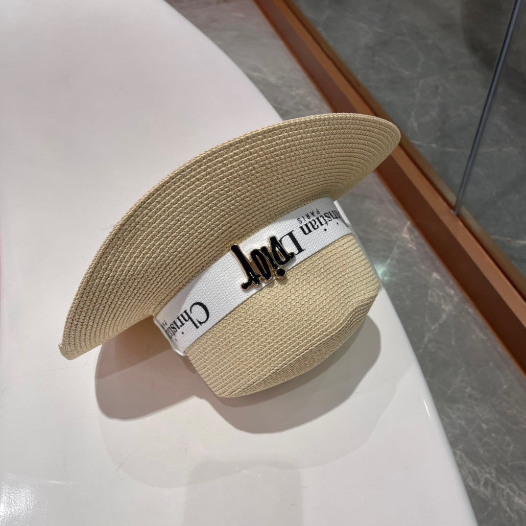Dior Logo Woven Straw Sun Hat 213417