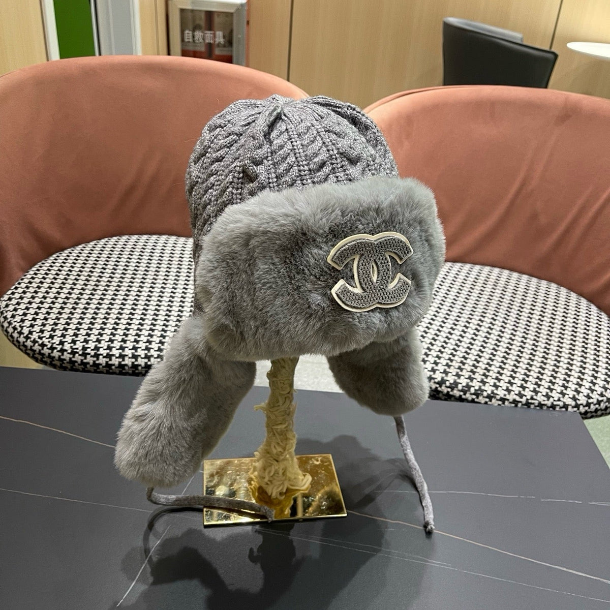 Chanel 2026 Trapper Hat Wool 549973