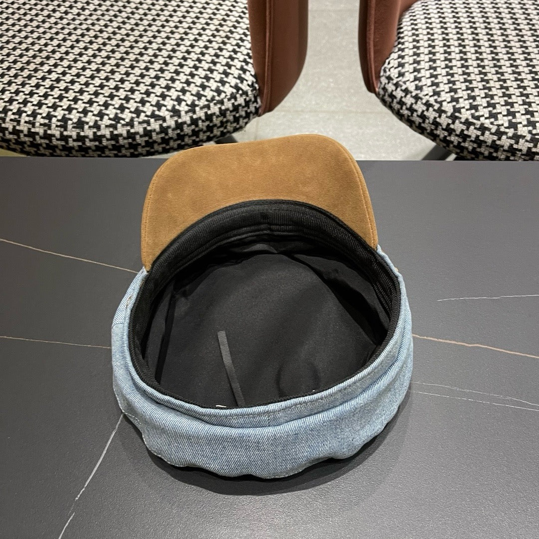 Dior Washed Denim Retro Newsboy Beret 447854