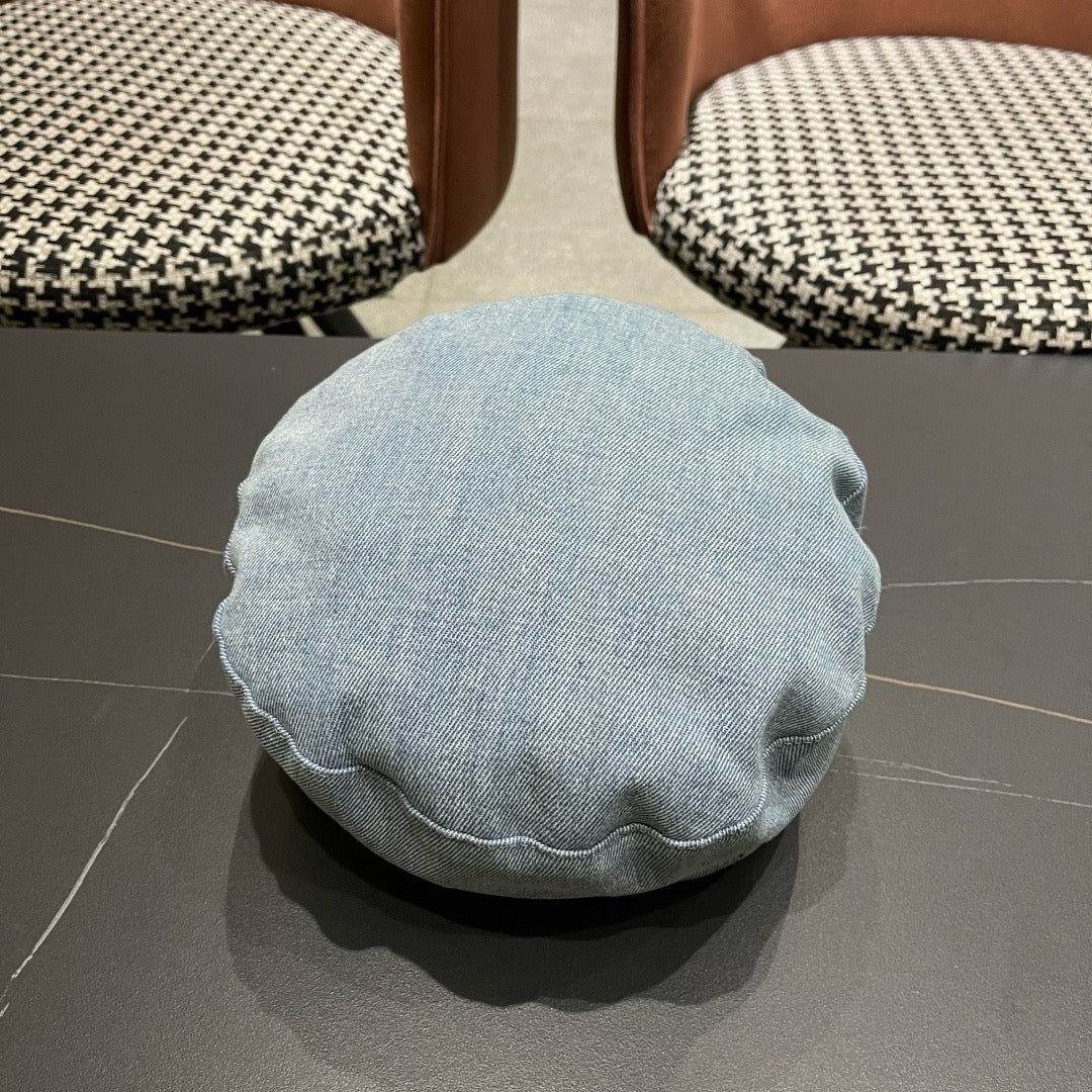 Dior Washed Denim Retro Newsboy Beret 447854