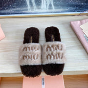 Miu Slipper Light Brown Wool