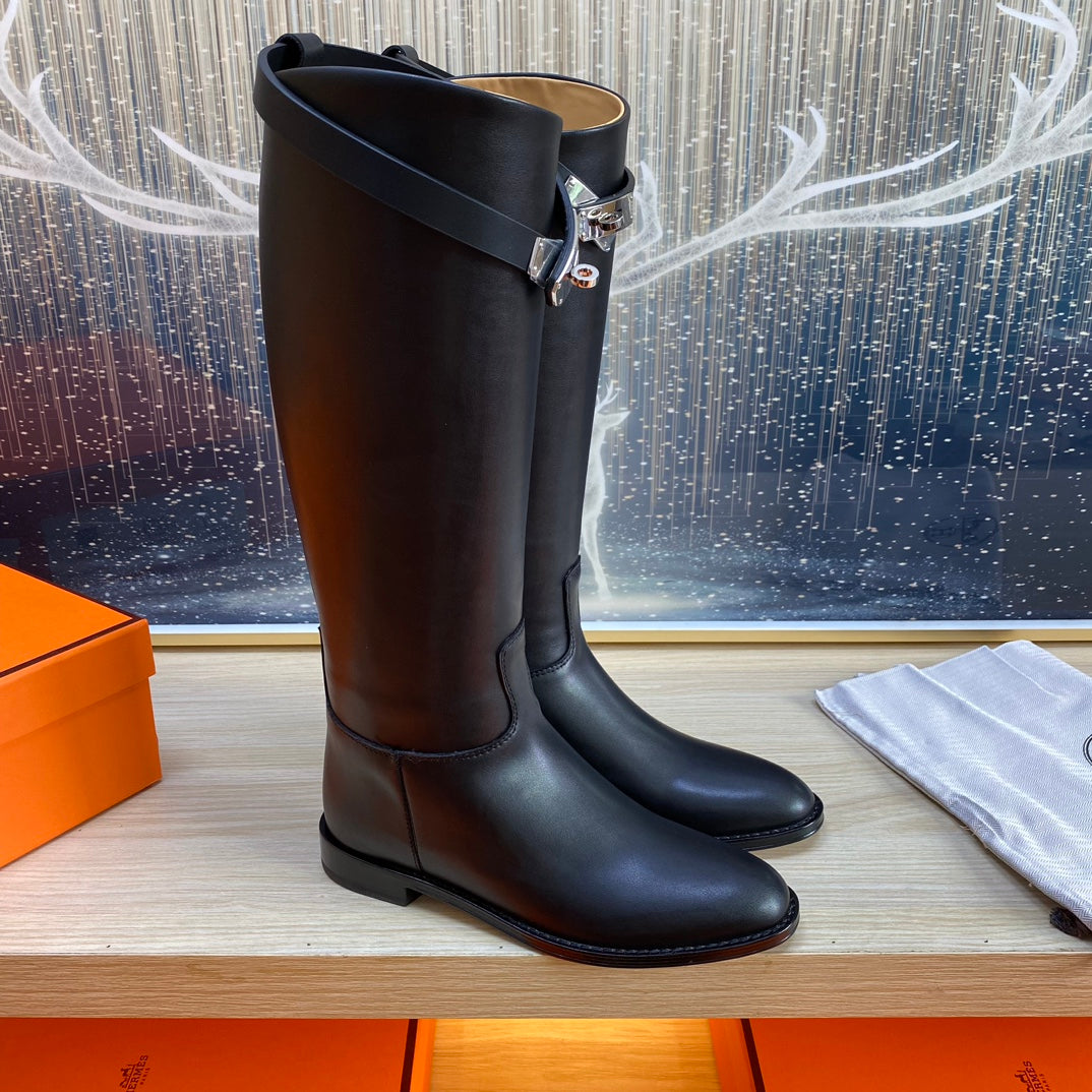 HM Jumping Boot In Black Calfskin 987476