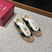 GG & ADIDAS SNEAKER BLACK AND BROWN CALFSKIN