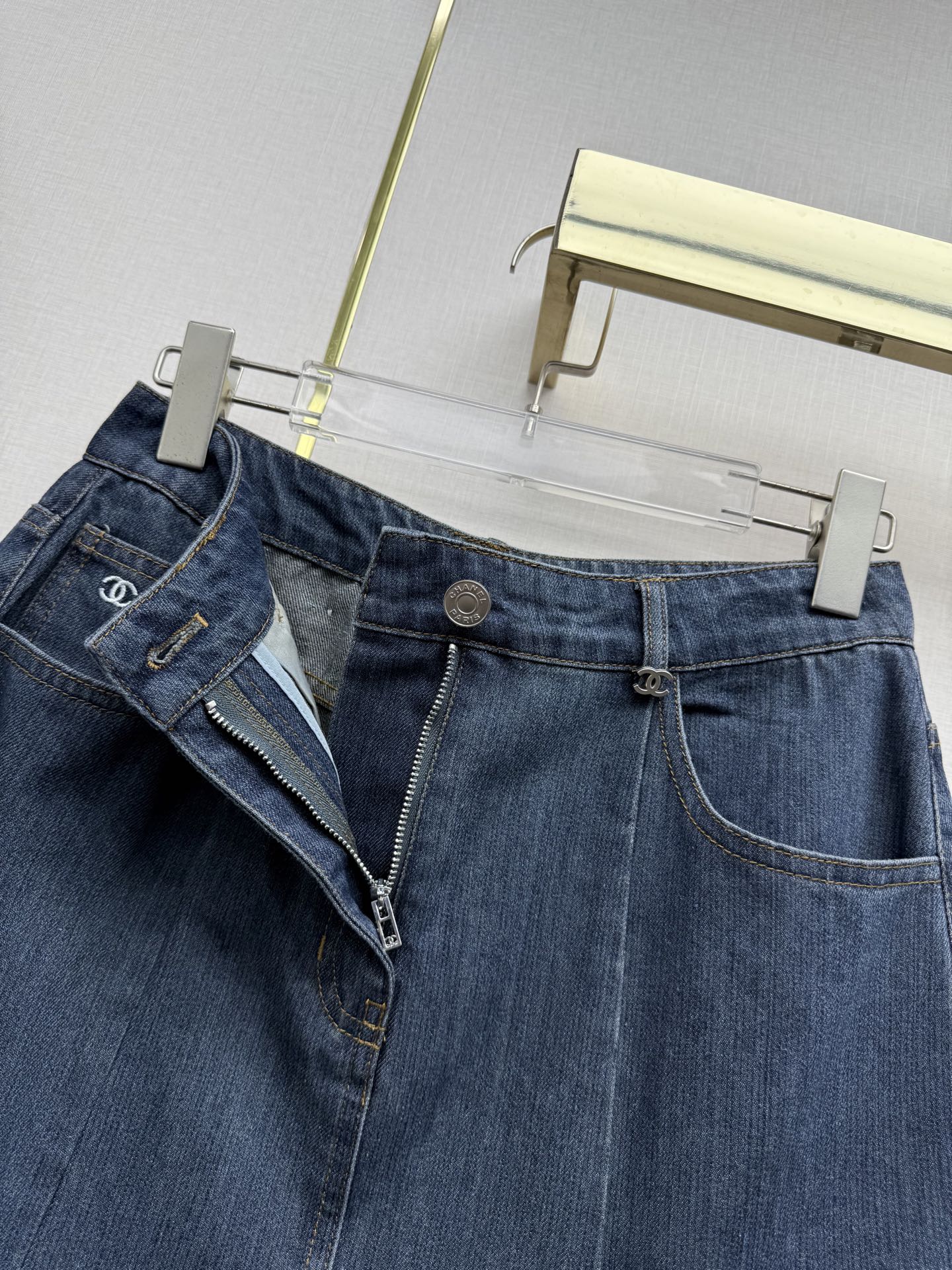 Chanel 2026 Denim Skirt Blue Cotton 771511