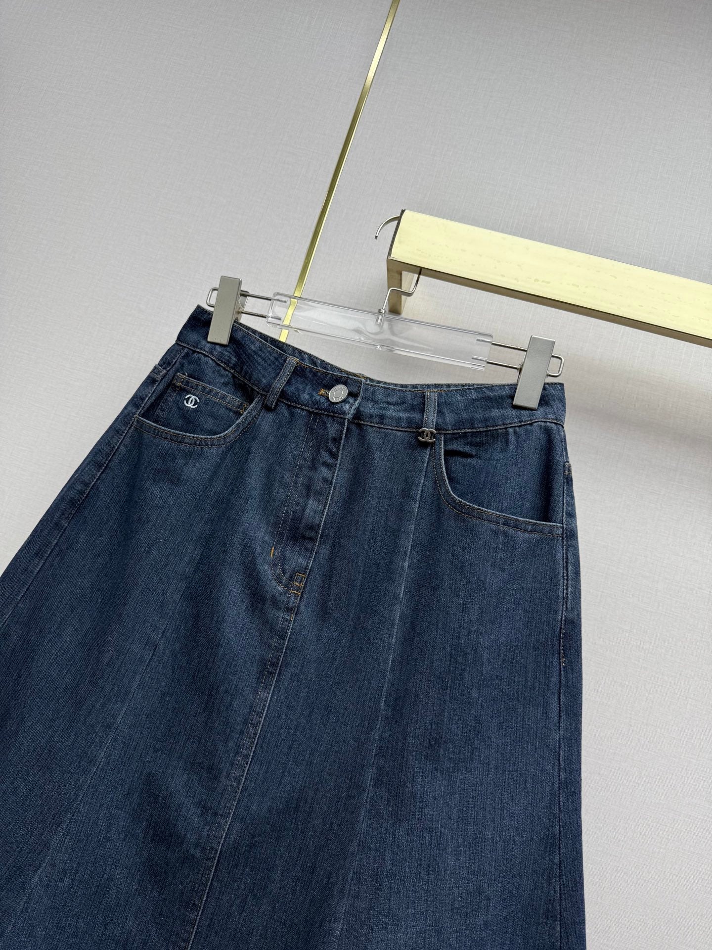 Chanel 2026 Denim Skirt Blue Cotton 771511