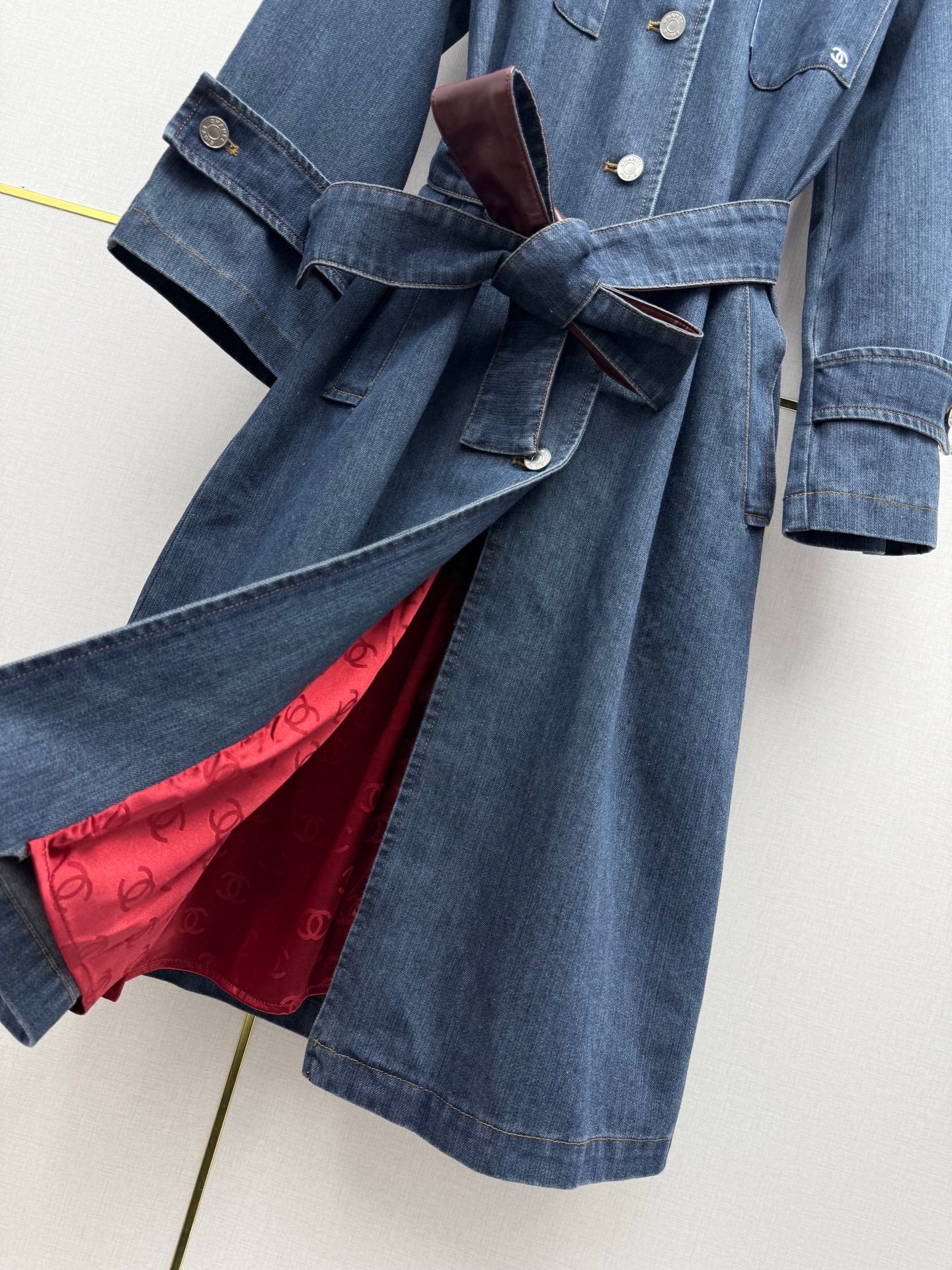 Chanel 2026 Denim Long Coat Blue Cotton 771515