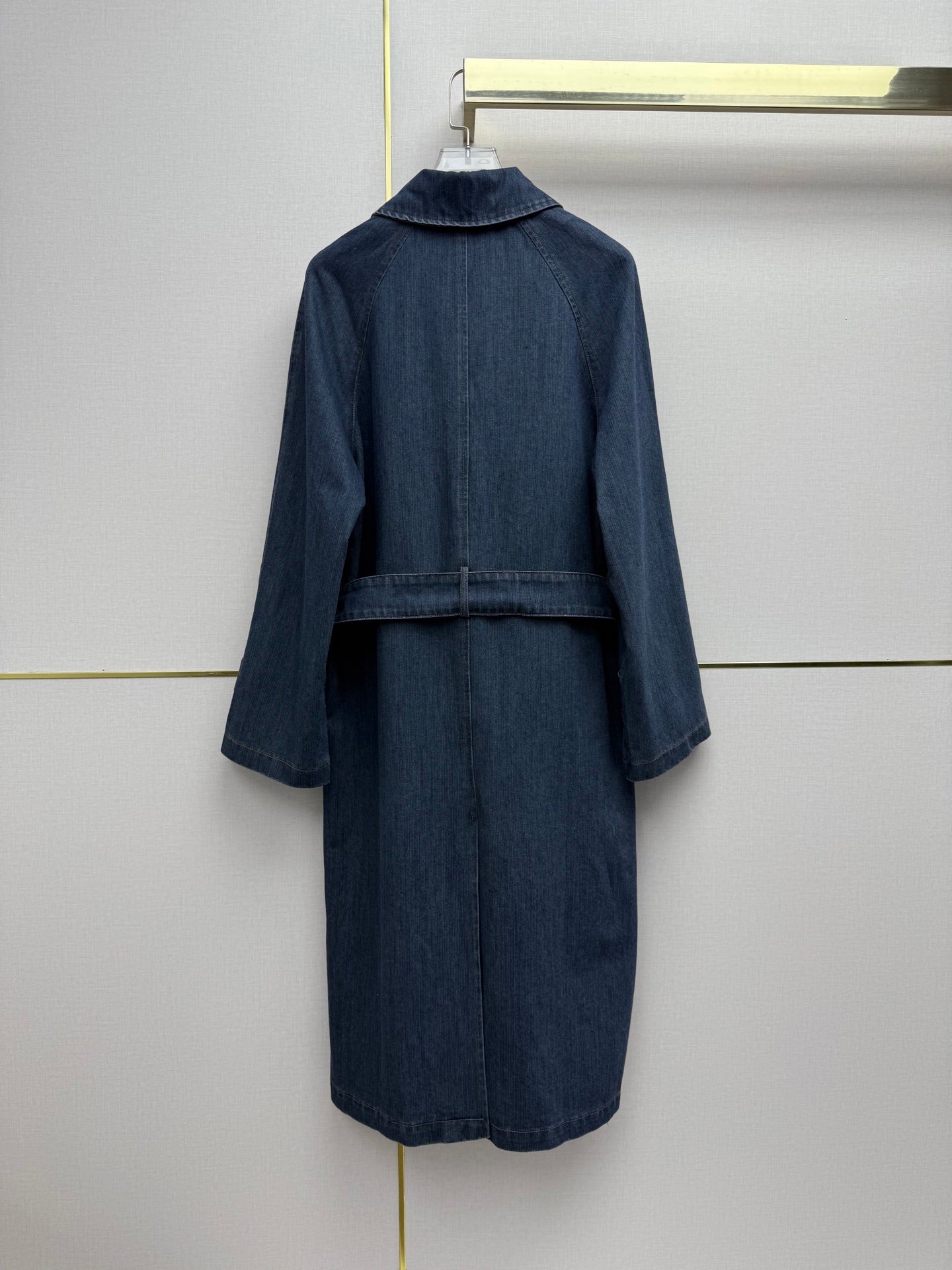 Chanel 2026 Denim Long Coat Blue Cotton 771515
