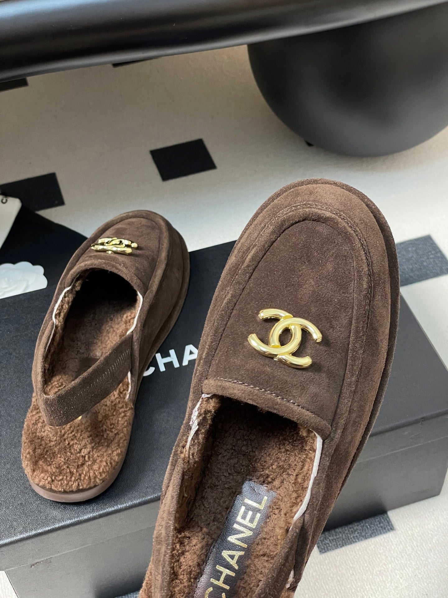 Chanel 2026 Loafer Suede Lambskin Fur 356382