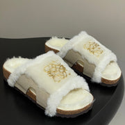 Loewe x Birkenstock slippers white gray further
