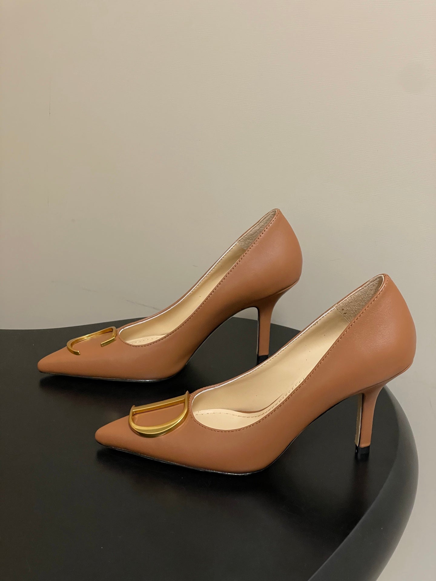 CD 26 High-Heeled 85 Pumps Tan Cowhide 593591