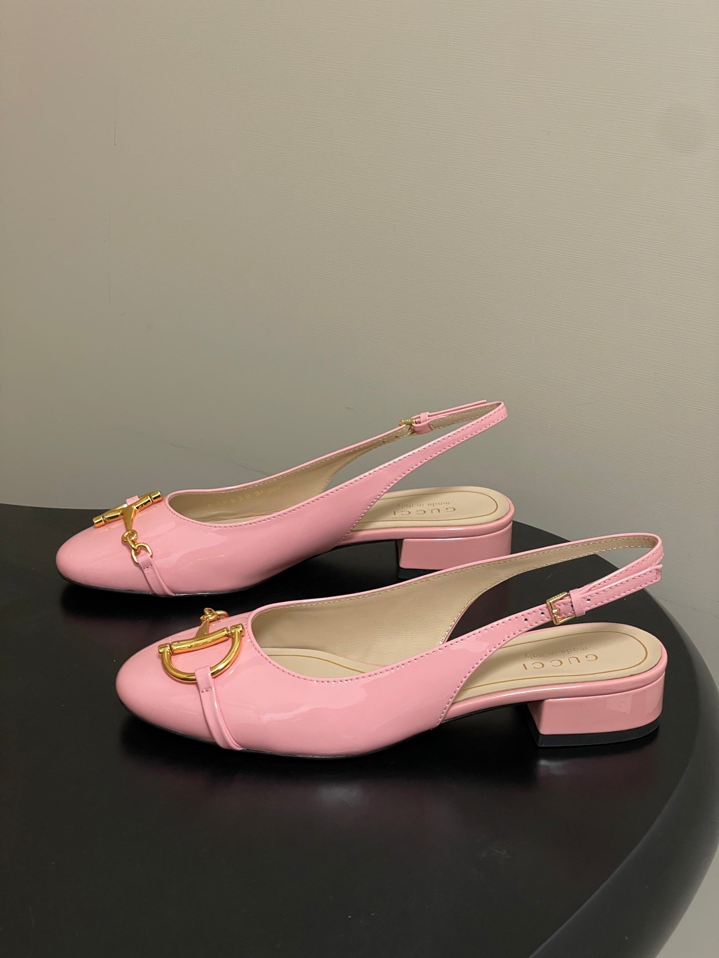 GG 26ss Big D Half HorseBit Mary Jane Pink Patent Leather 593502