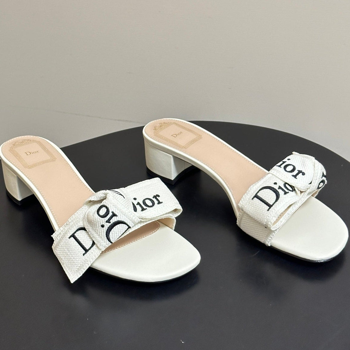 Dior 2026 J'Adior Classic Logo Webbing Bow Sandals 35mm Fabric Leather 846997