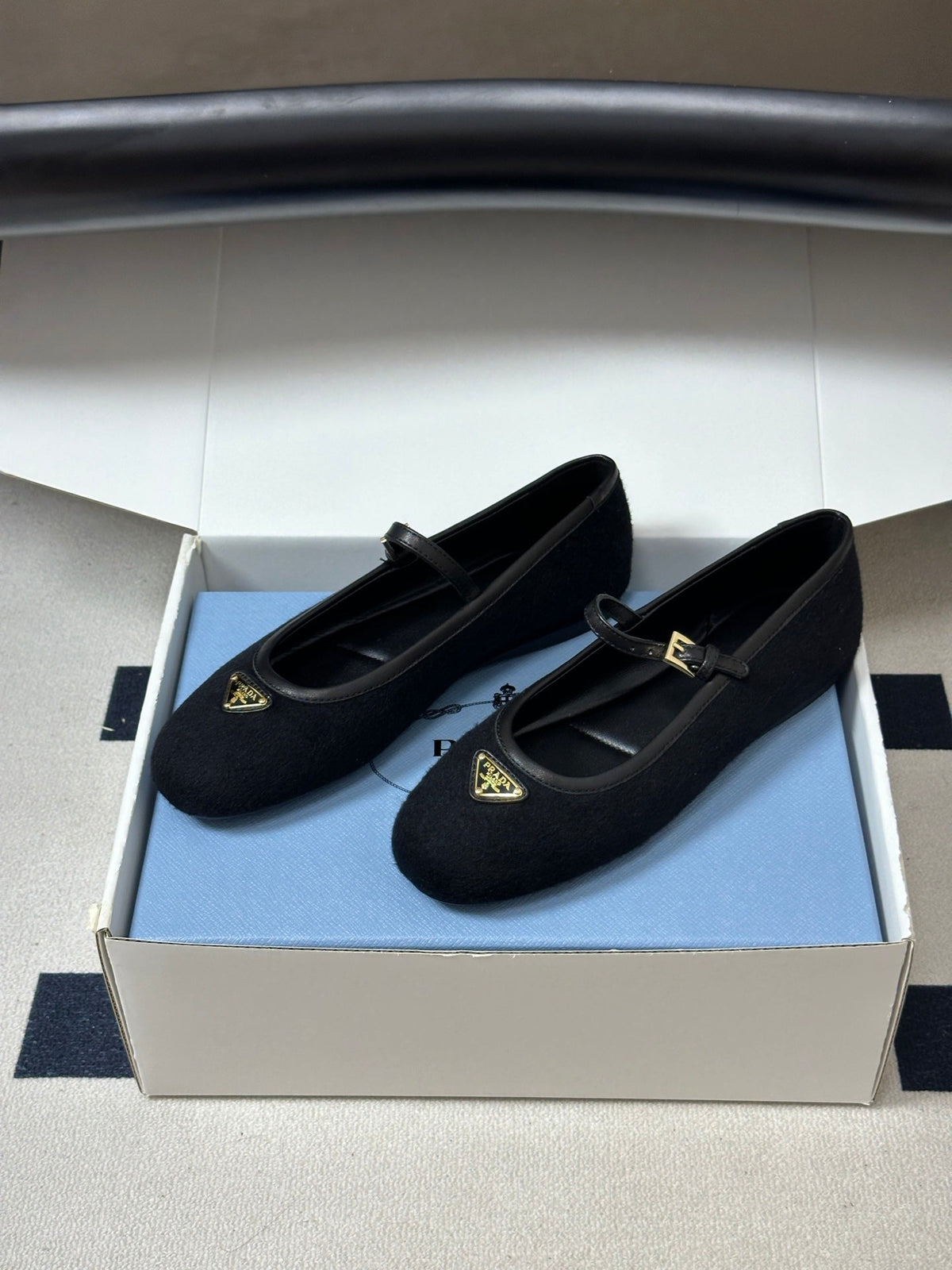 Prada 2026 Chevron Ballet Flats Fabric 151267