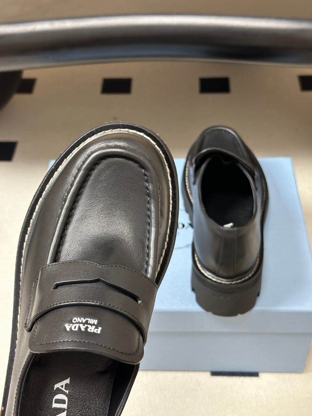 Prada 2026 Platform Loafers Cowhide 151269