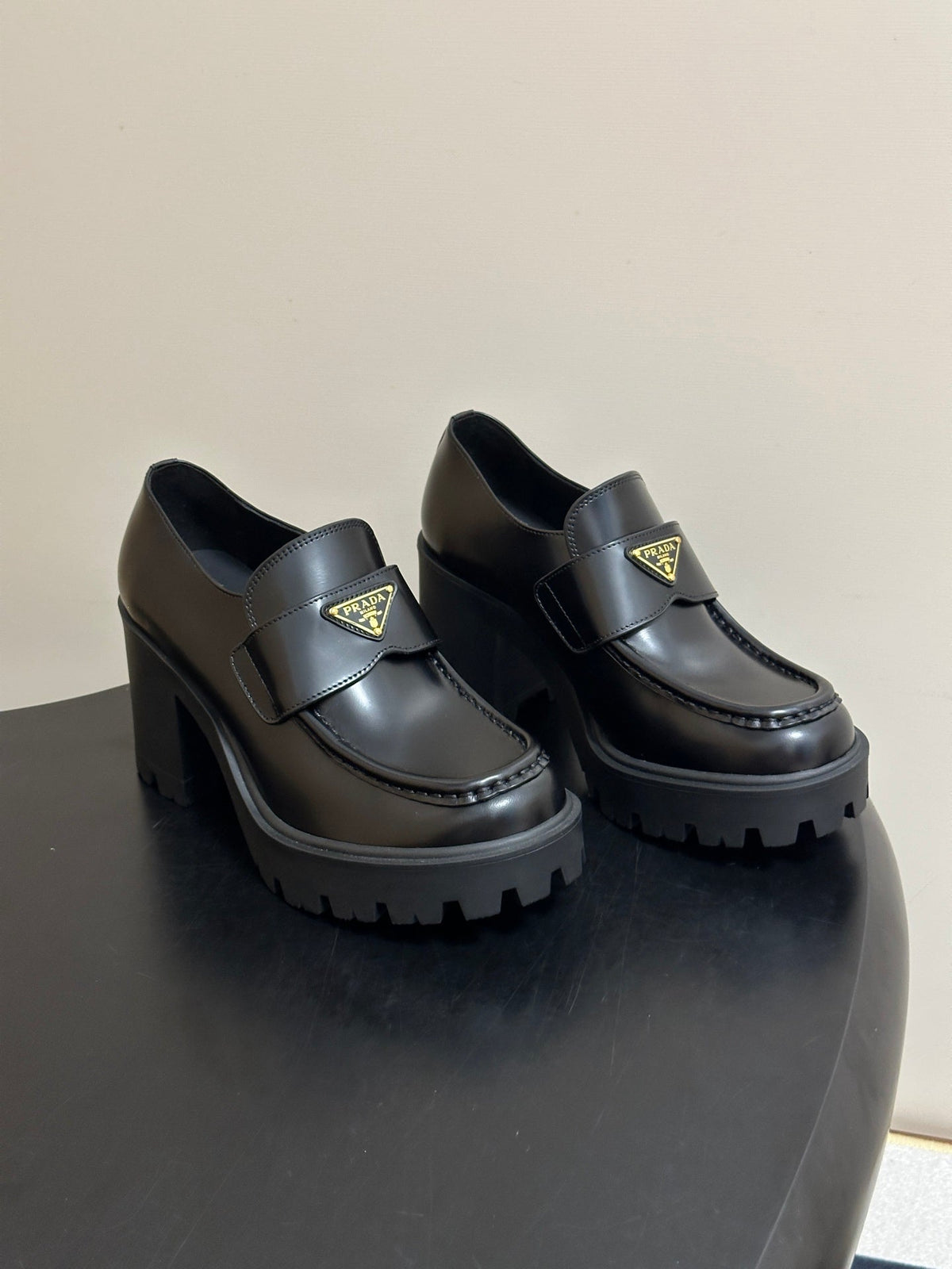 Prada 2026 Teak Loafers 85mm Cowhide 151271