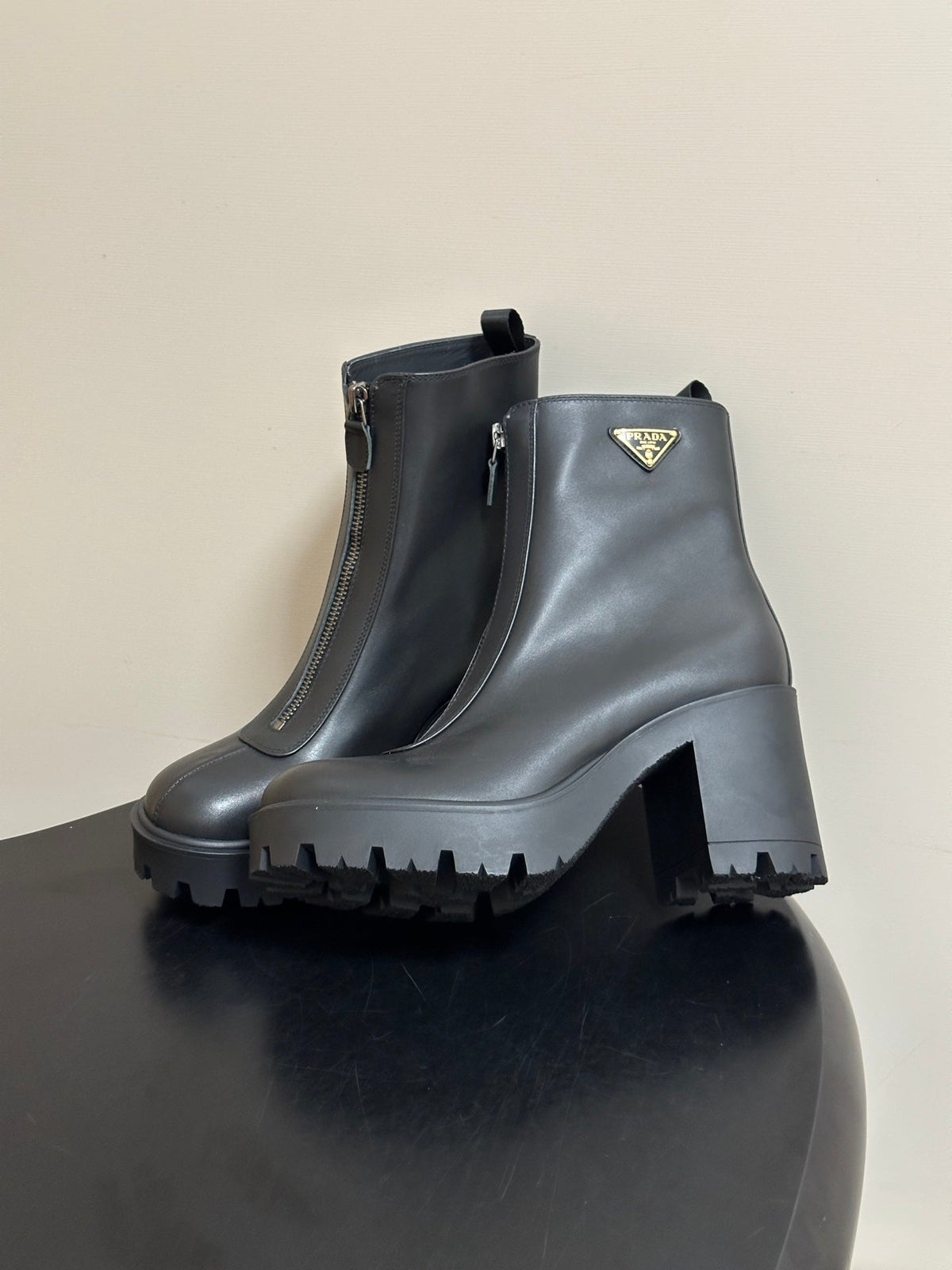 Prada 2026 Zipper Ankle Boots 85mm Suede Leather 151273