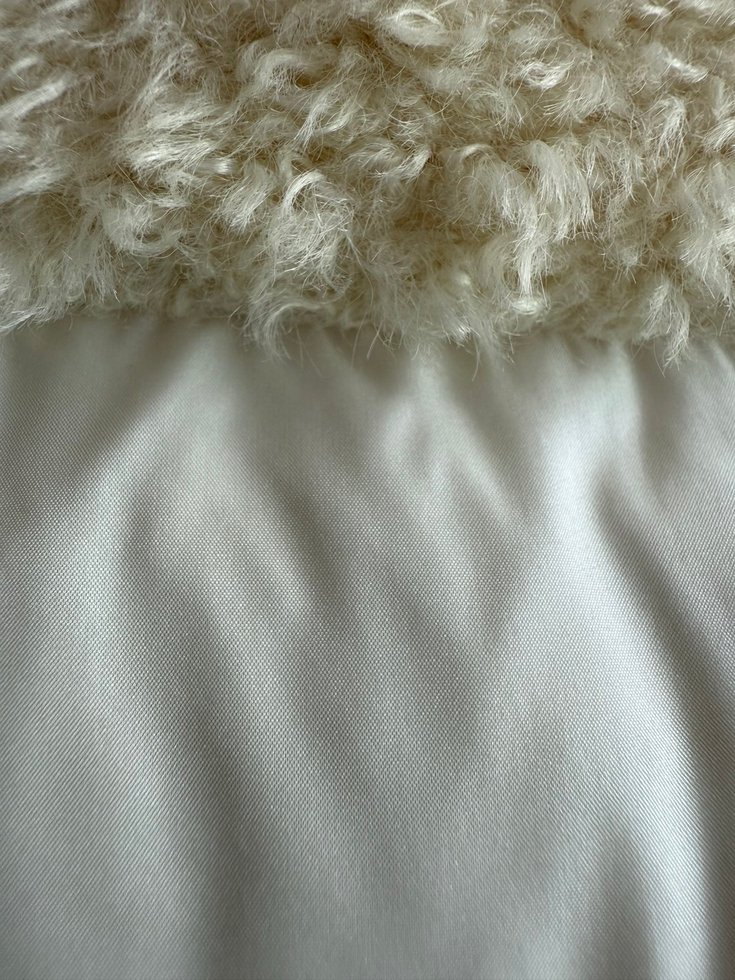 Moncler 2025 Marne Combo Puffer Jacket Cream White Wool Down