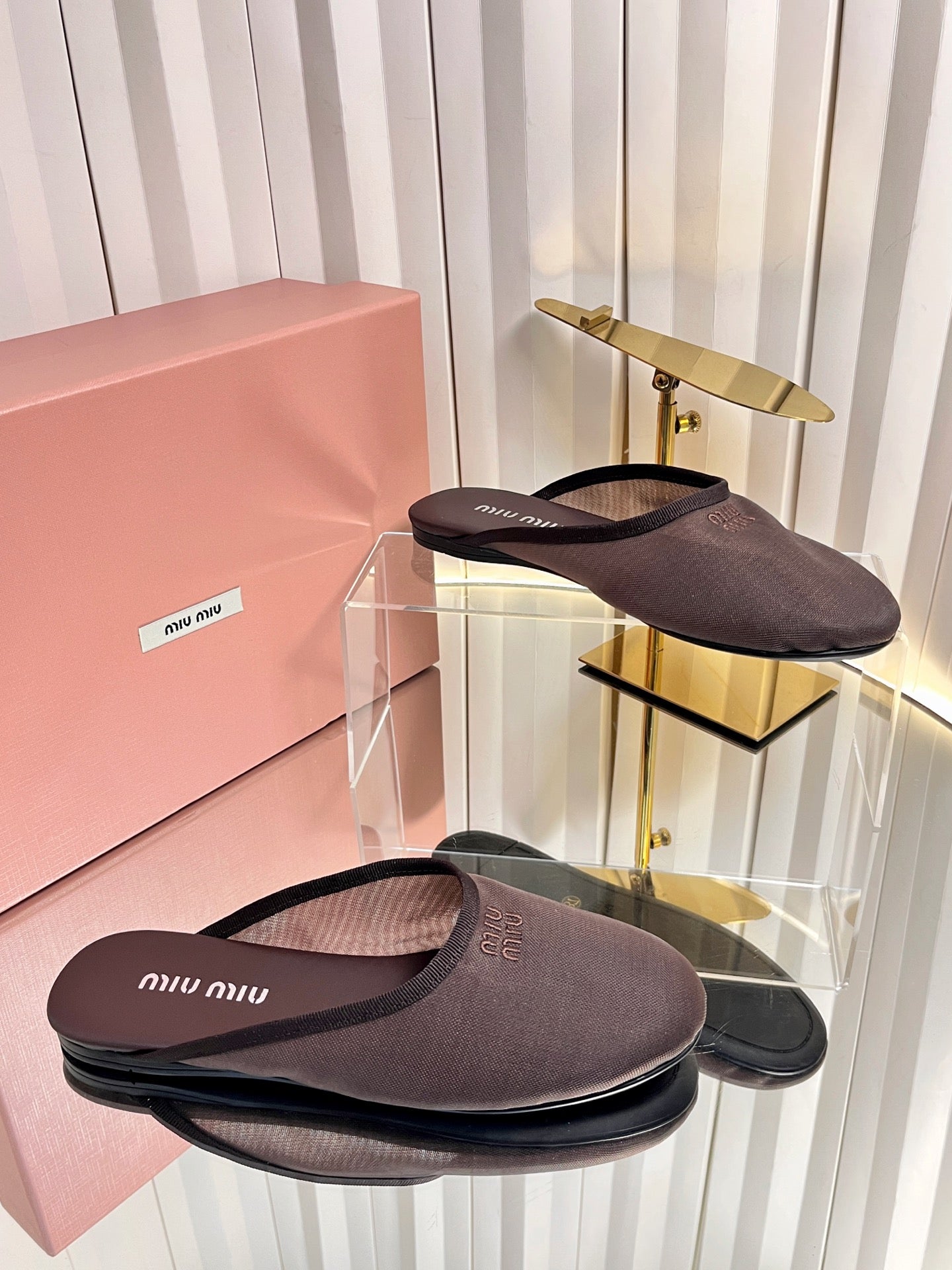 Miu Miu 2026 Flat Mule Mesh 979165