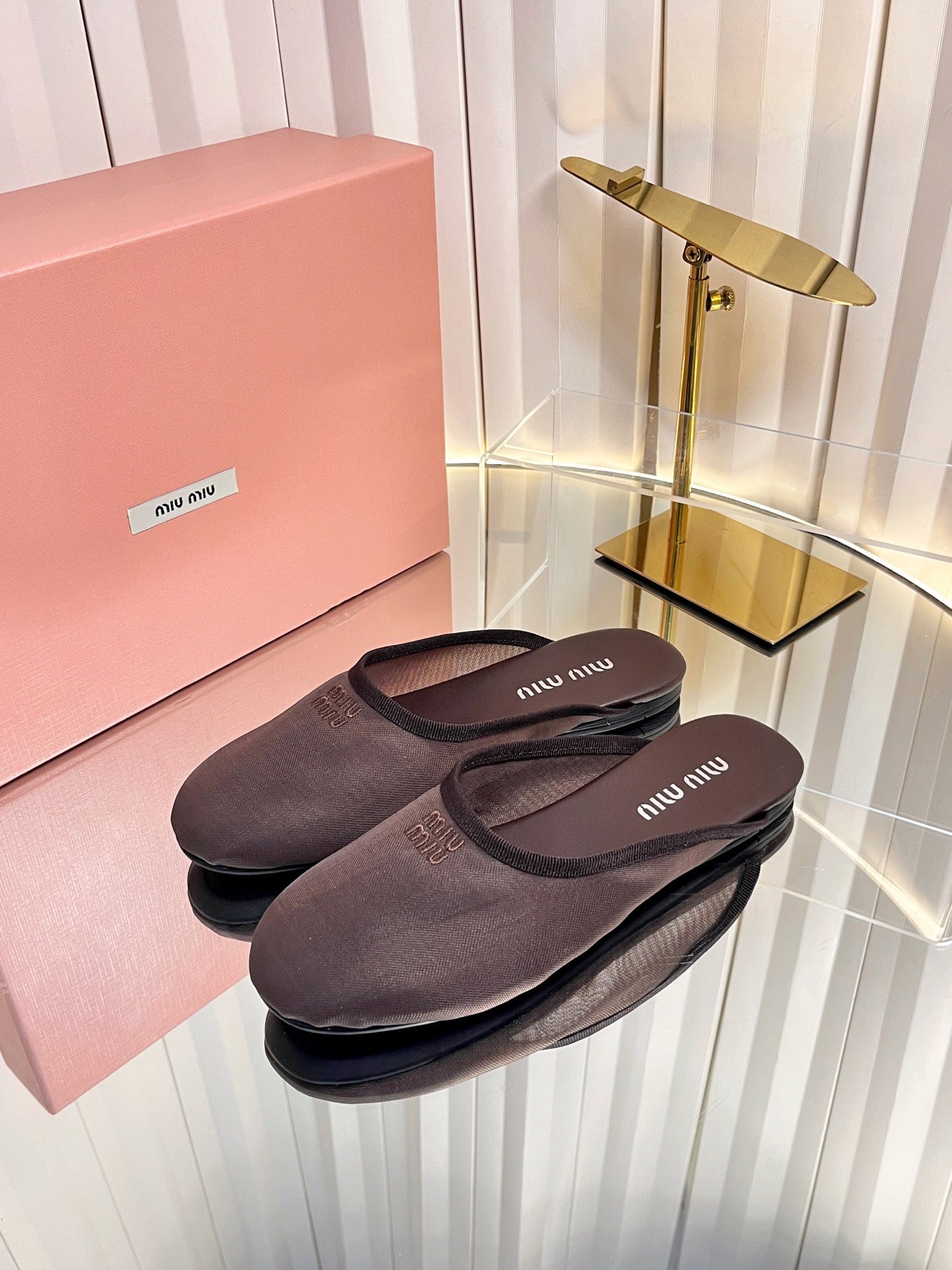 Miu Miu 2026 Flat Mule Mesh 979165