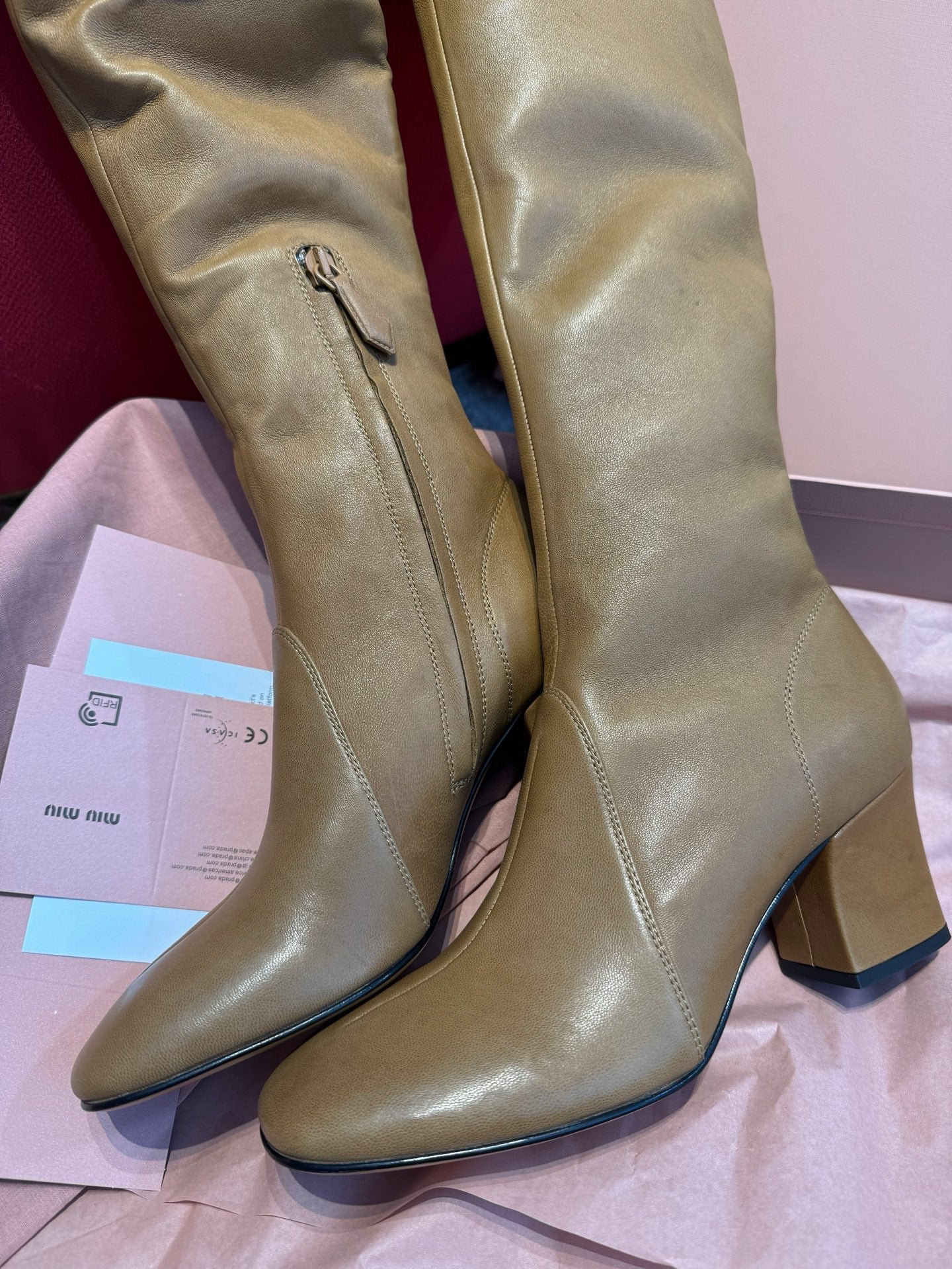 Miu Miu 2026 Boot With Buckle Camel Nappa Leather 621341