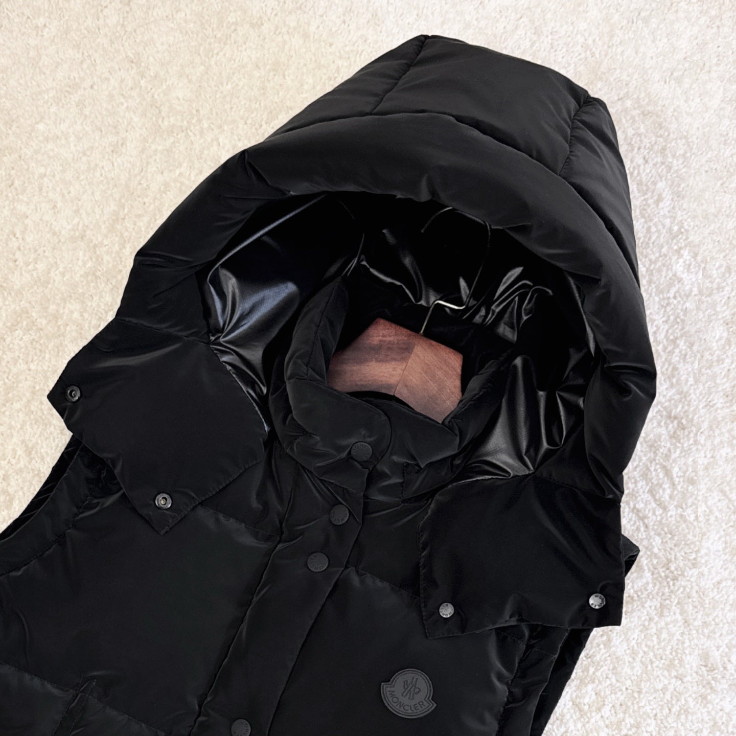 Moncler 2025 Allymes 2-in-1 Down Jacket Black Fabric Down