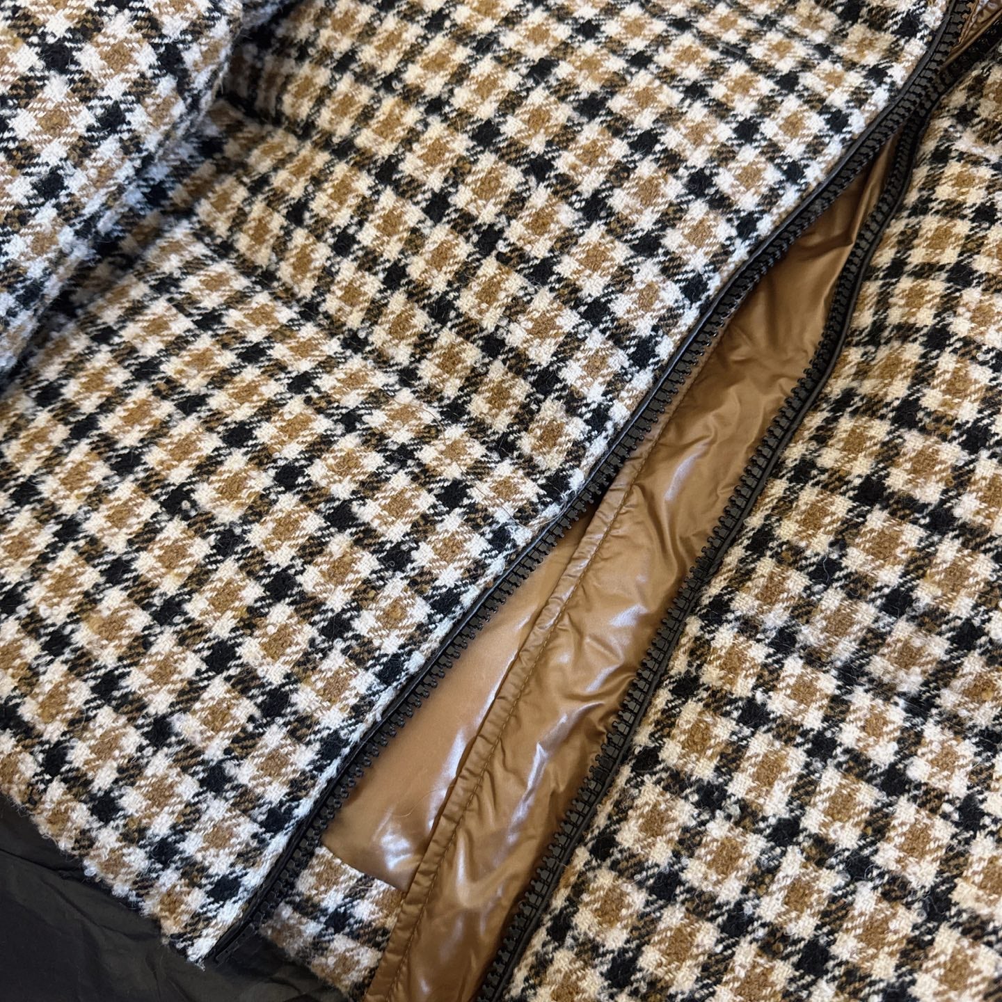 Moncler 2025 Keros Jacket Beige Mix Color Wool Down