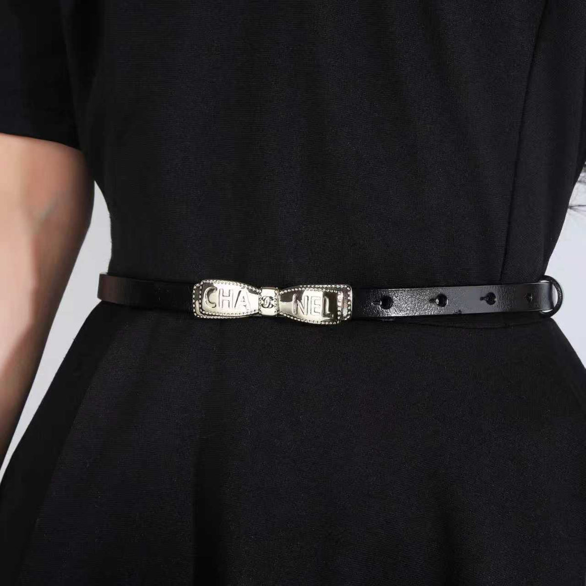 Chanel 2026 Bow Buckle Skinny Belt 15mm 200335