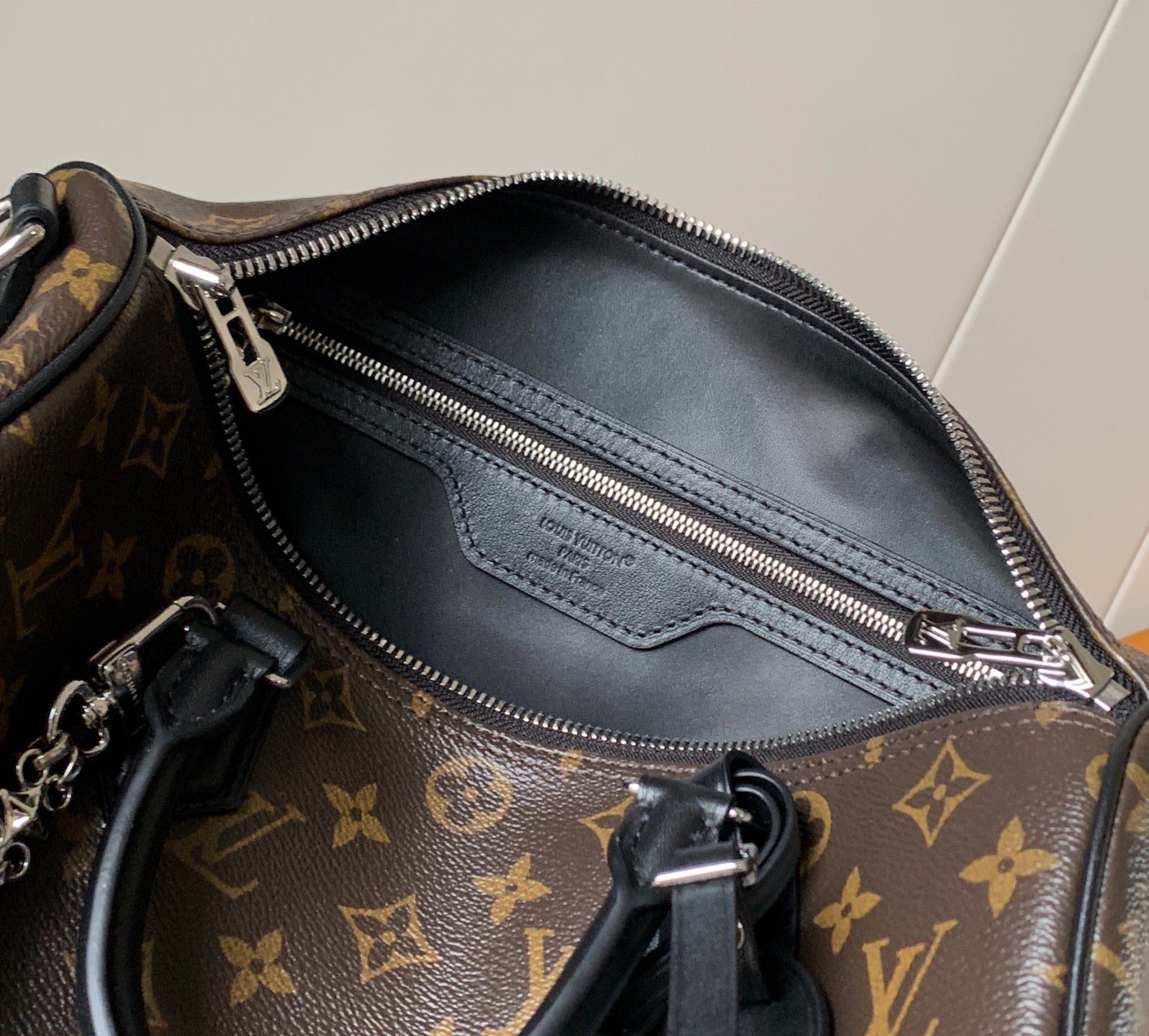 LV 2026 Speedy Soft Bag 30cm Brown Black Canvas Cowhide 364270