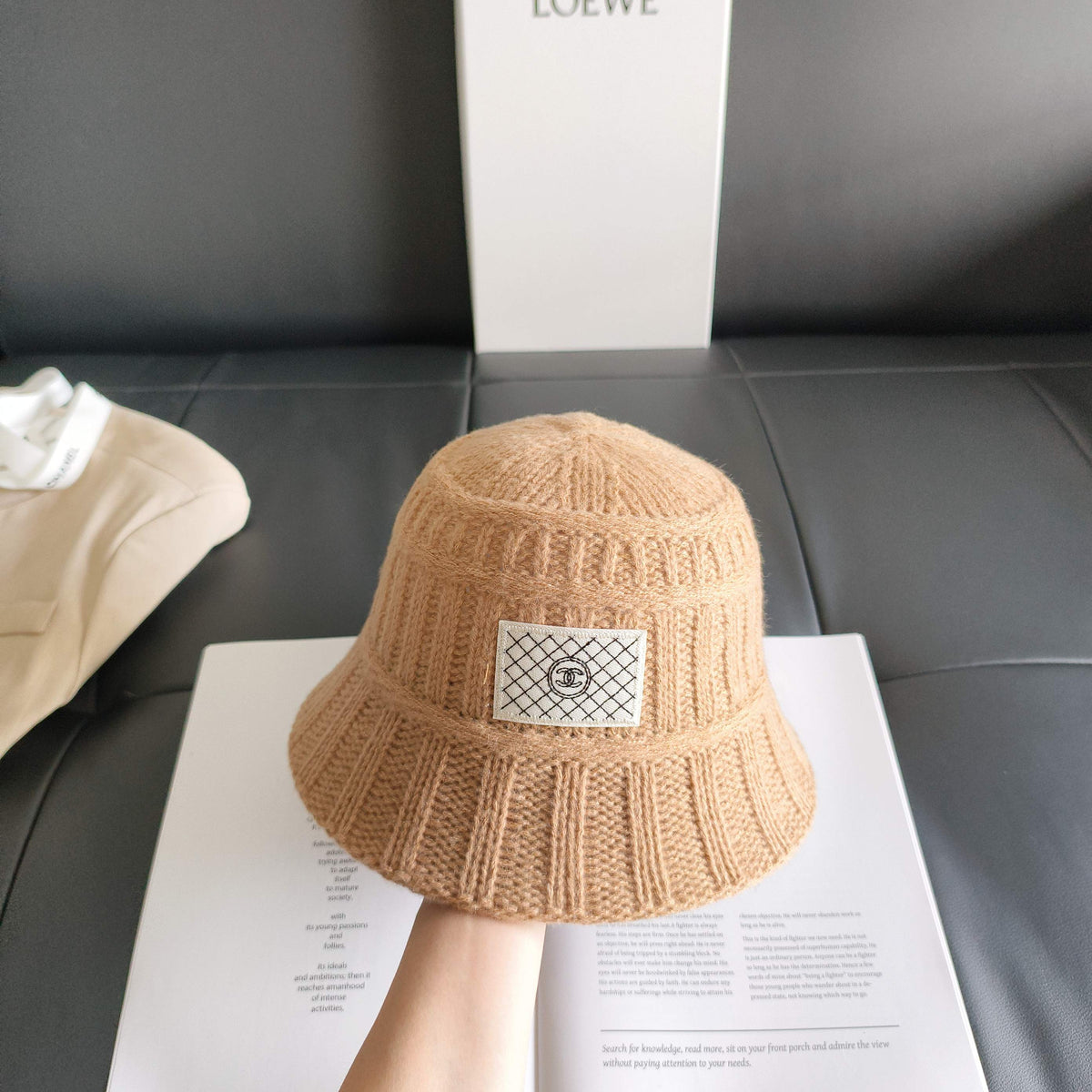 Chanel Knitted Bucket Hat 454077