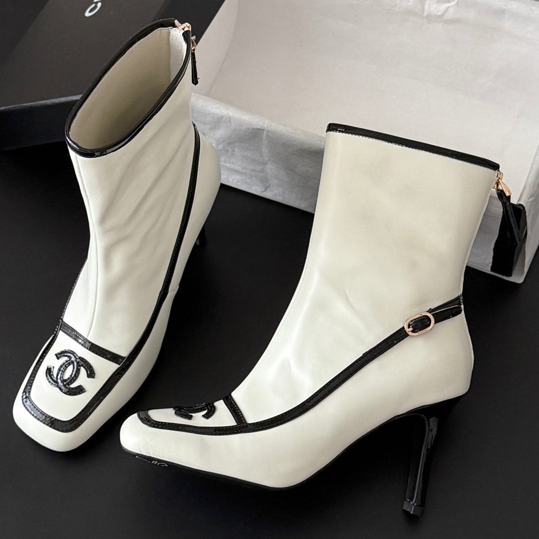 Chanel 2026 Square Toe Ankle Boots Leather 127908