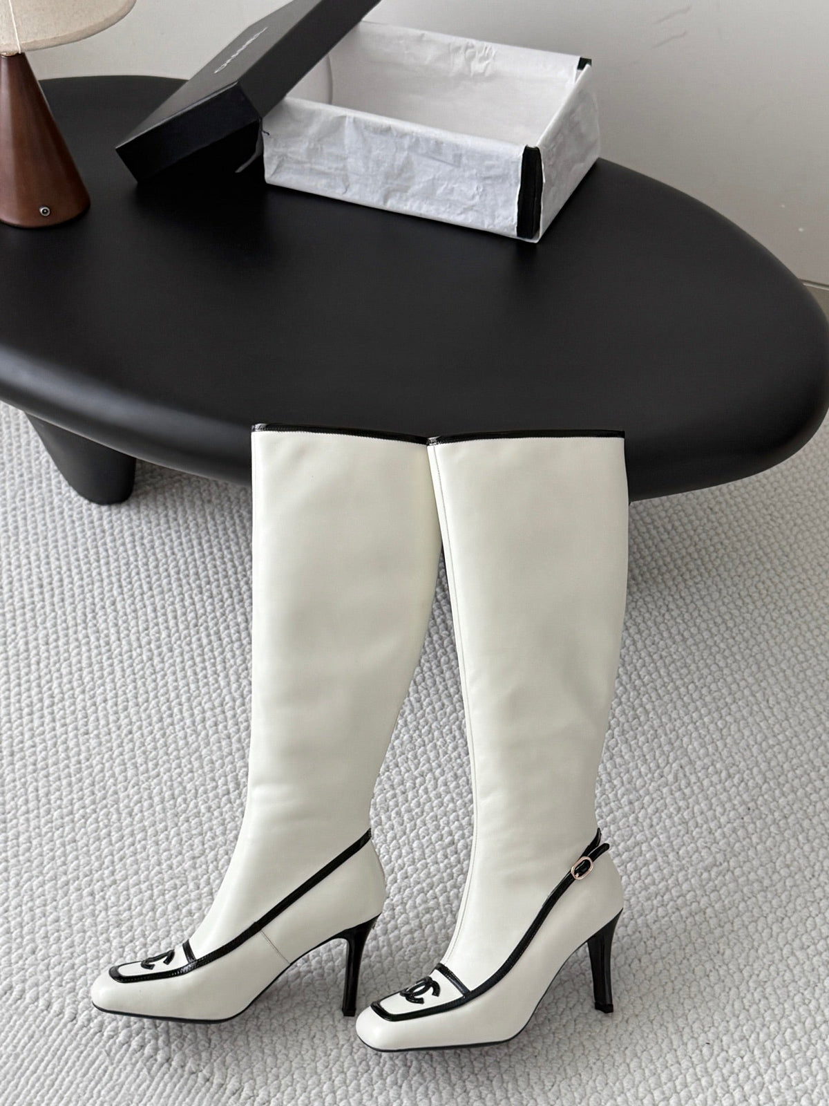 Chanel 2026 Square Toe Knee-High Boots Leather 127916
