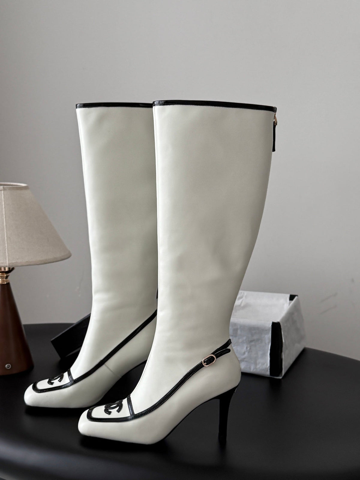 Chanel 2026 Square Toe Knee-High Boots Leather 127916