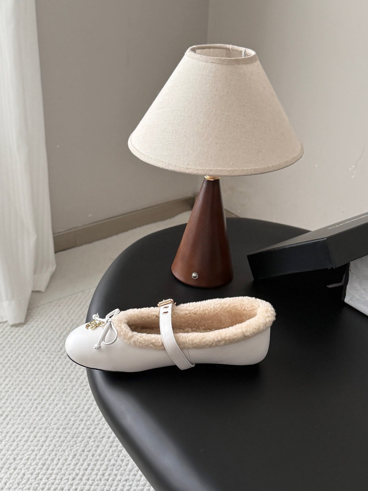 Chanel 2026 Bow Ballet Flats Wool Suede Leather 128295