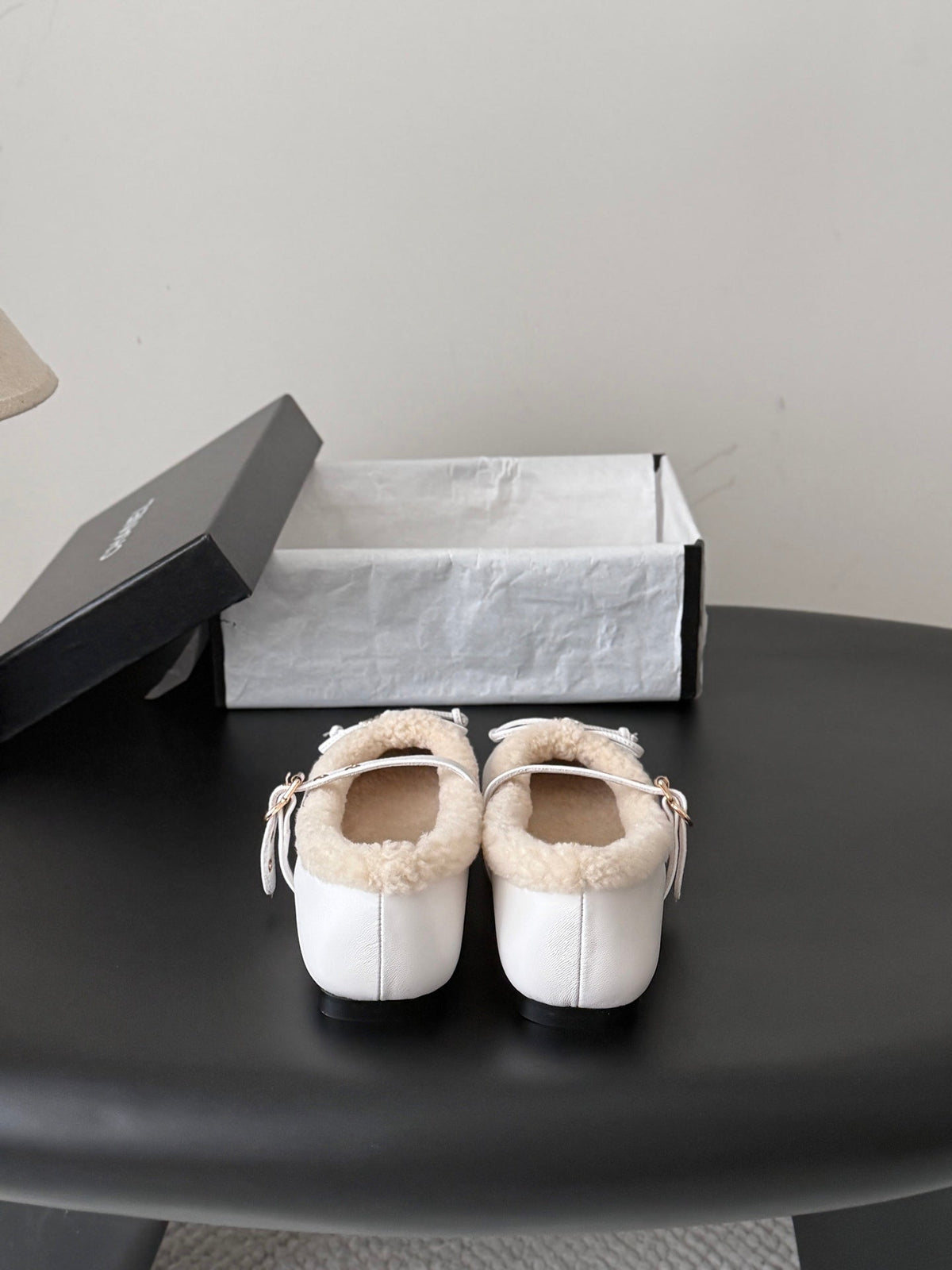 Chanel 2026 Bow Ballet Flats Wool Suede Leather 128295