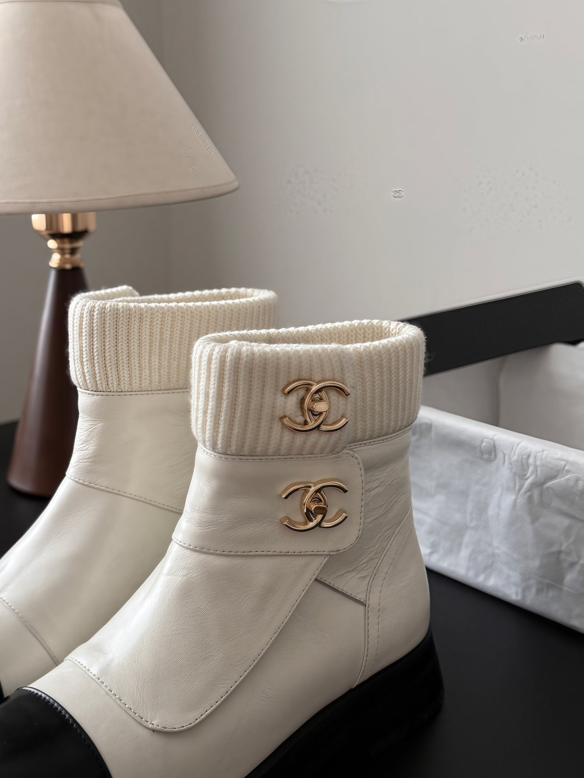 Chanel 2026 CC Logo Ankle Boots Suede Leather 127865