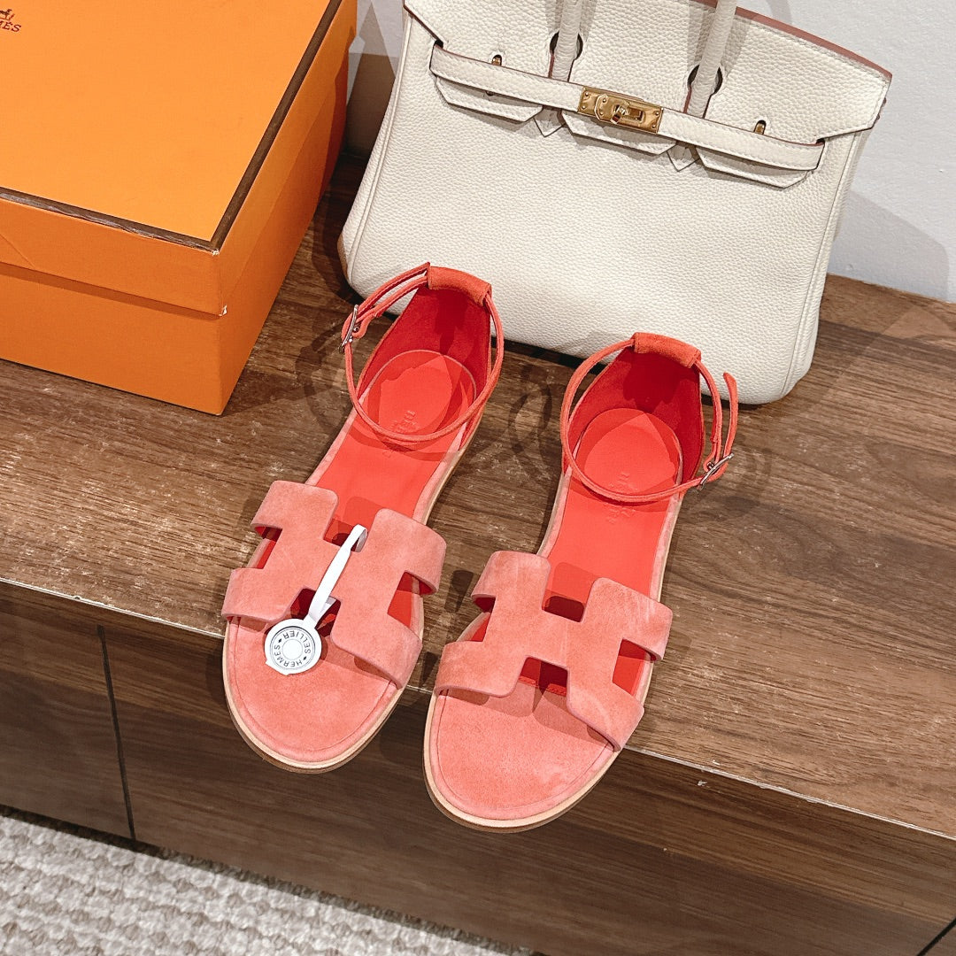 HM Santorini Sandals Red Cowhide 312583