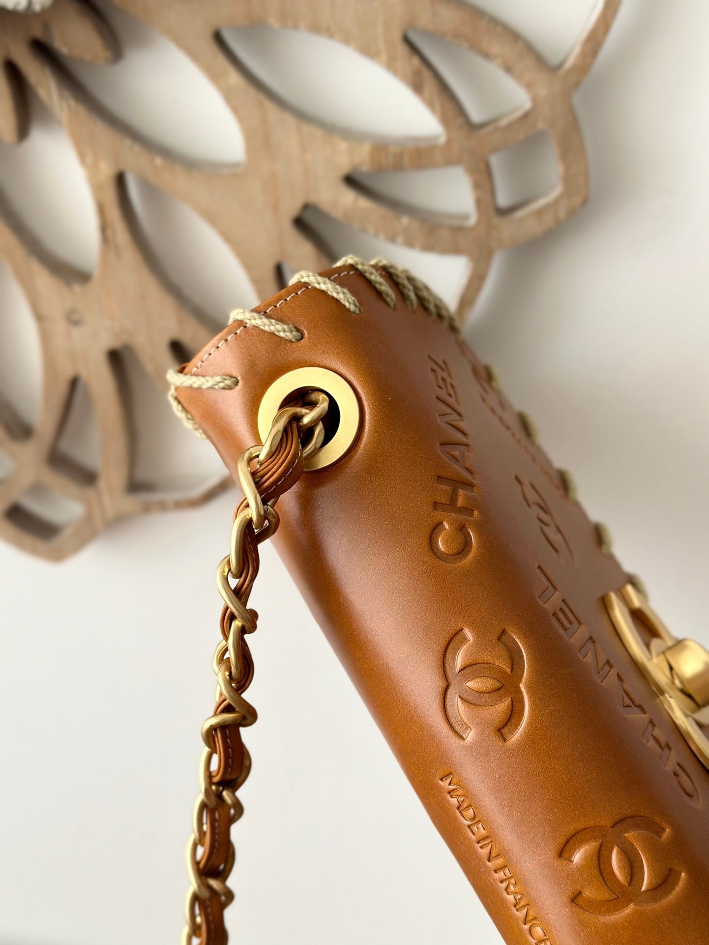 CC Classic Medium Flap Bag 25cm Brown Calfskin