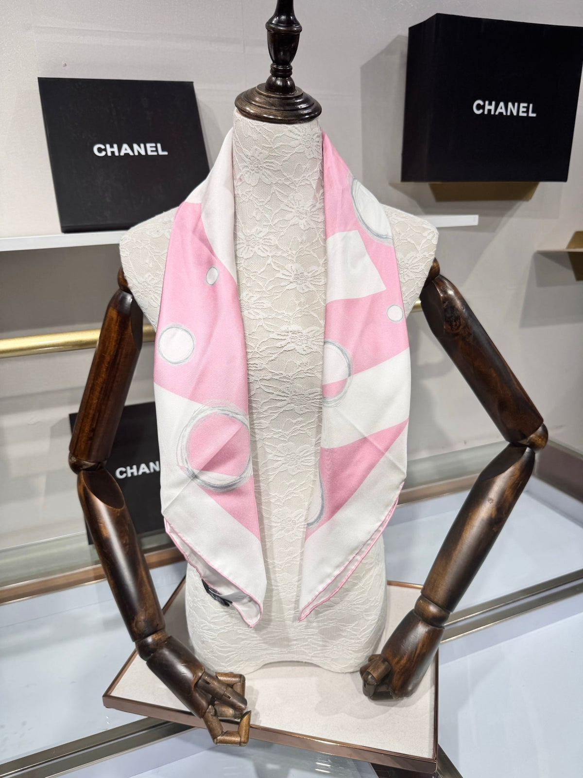 Chanel 2026 Space-Themed Scarf 90cm Silk 200823