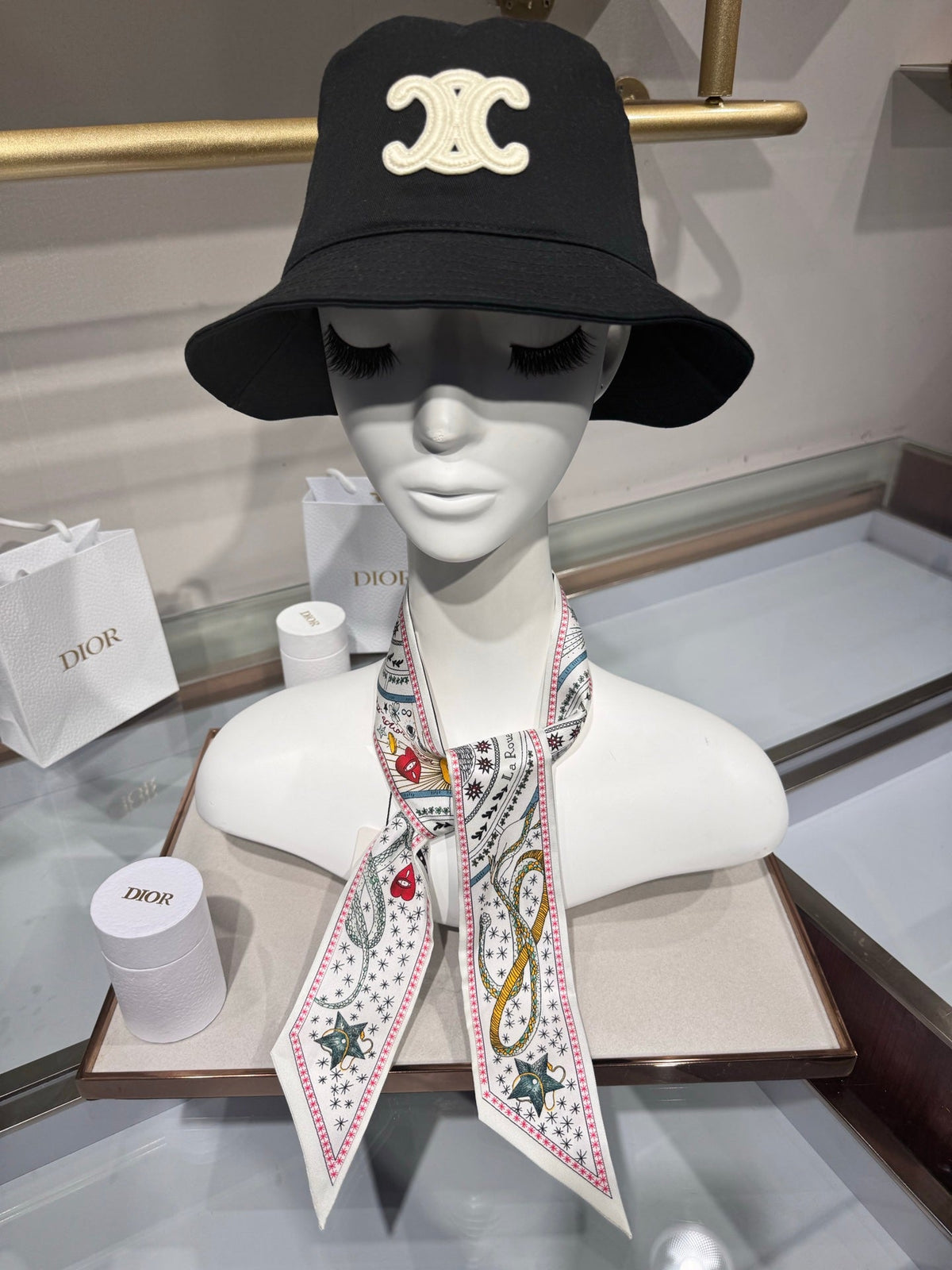 Dior 2026 Tarot Card Scarf 100cm Colorful Silk 203878
